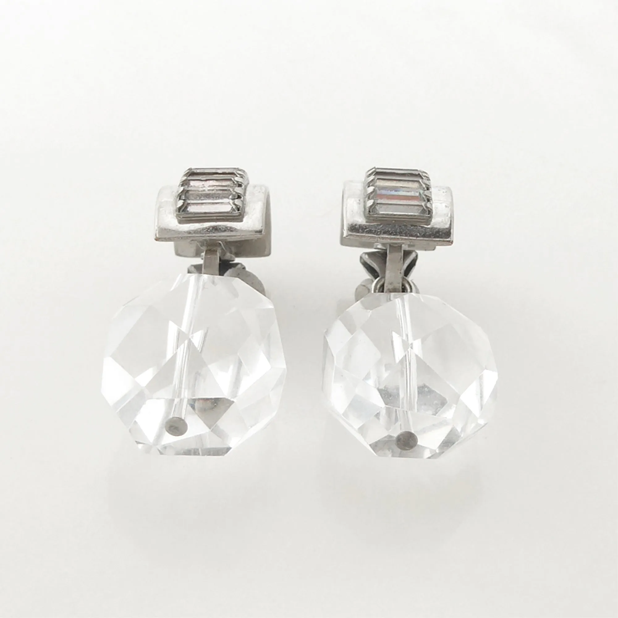 Rhinestone baguette earrings