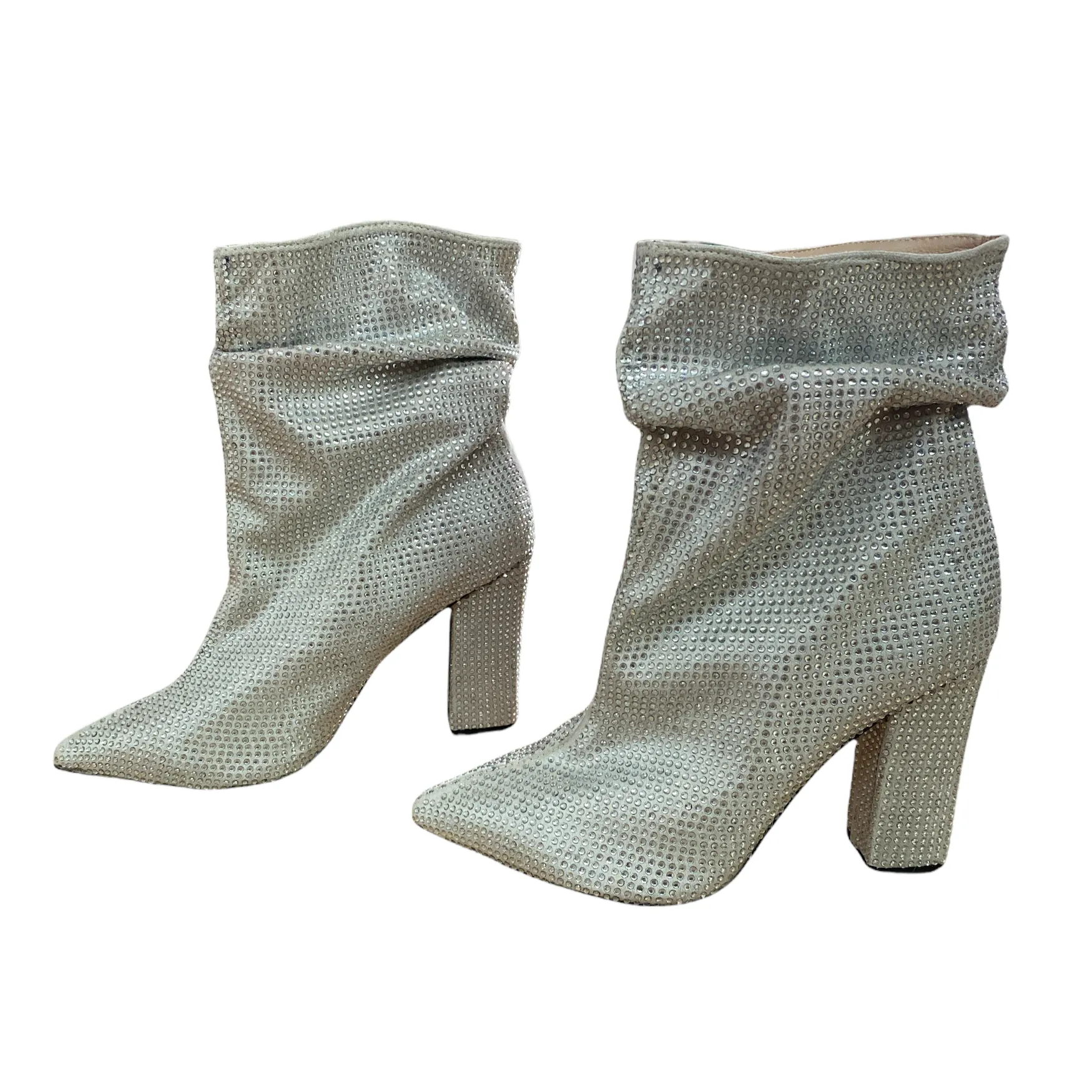 Rhinestone Pointy Toe Booties