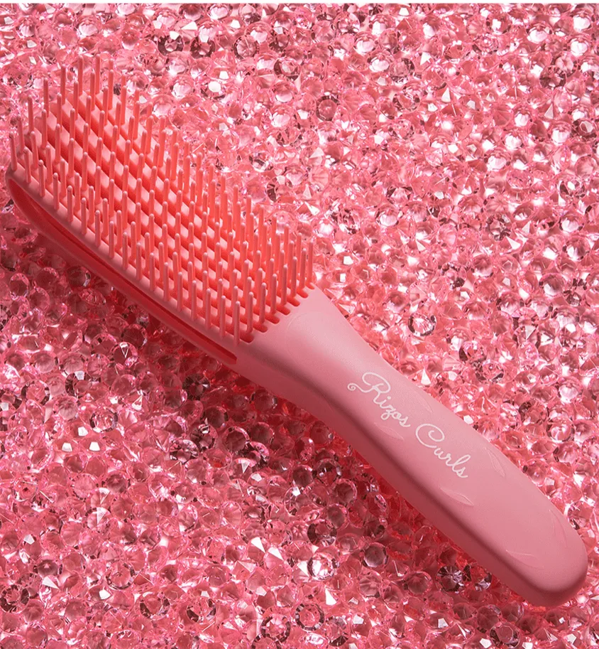 Rizos Curls -  Brosse flexible démêlante "rose" - 15g