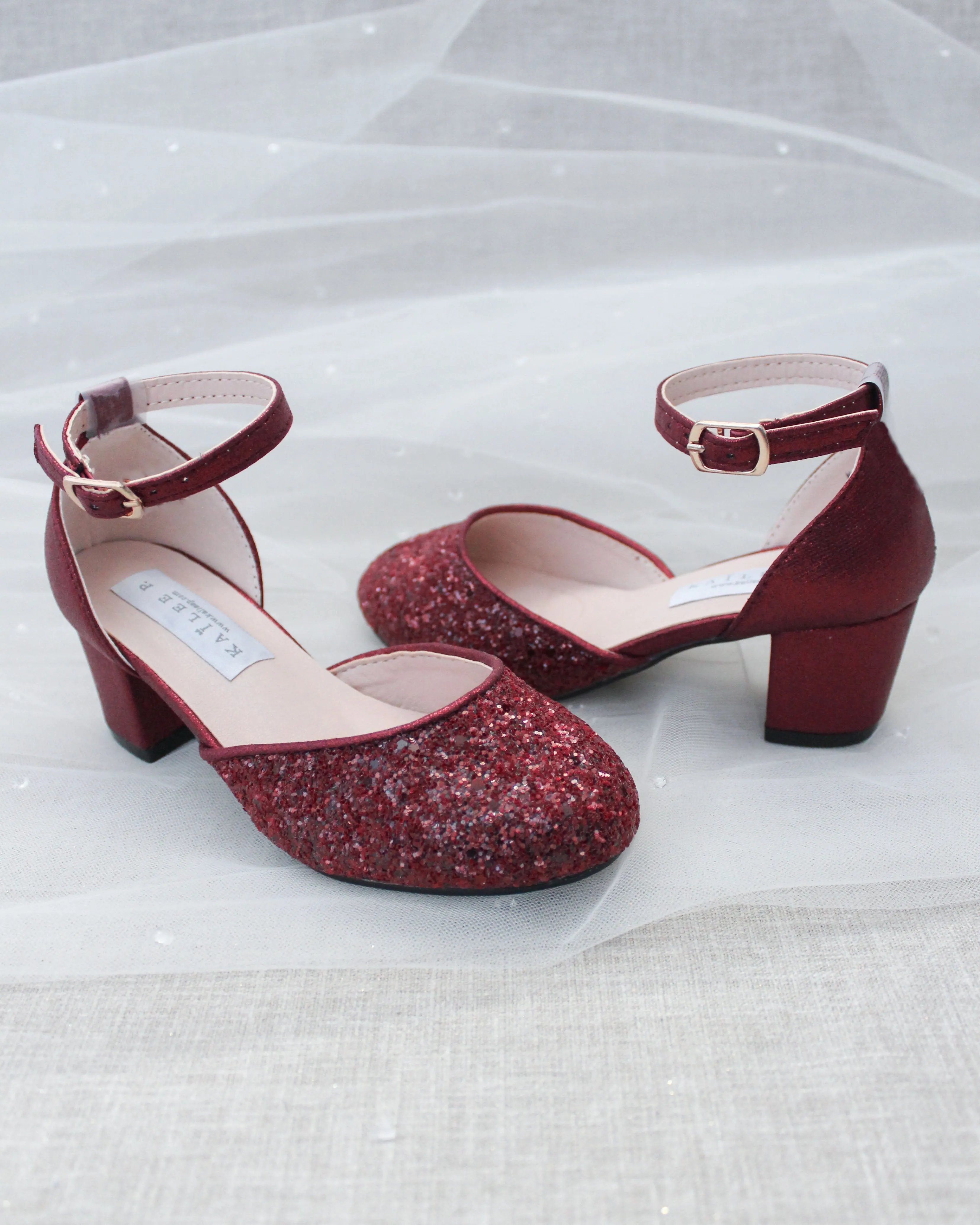 Rock Glitter Block Heel for Girls