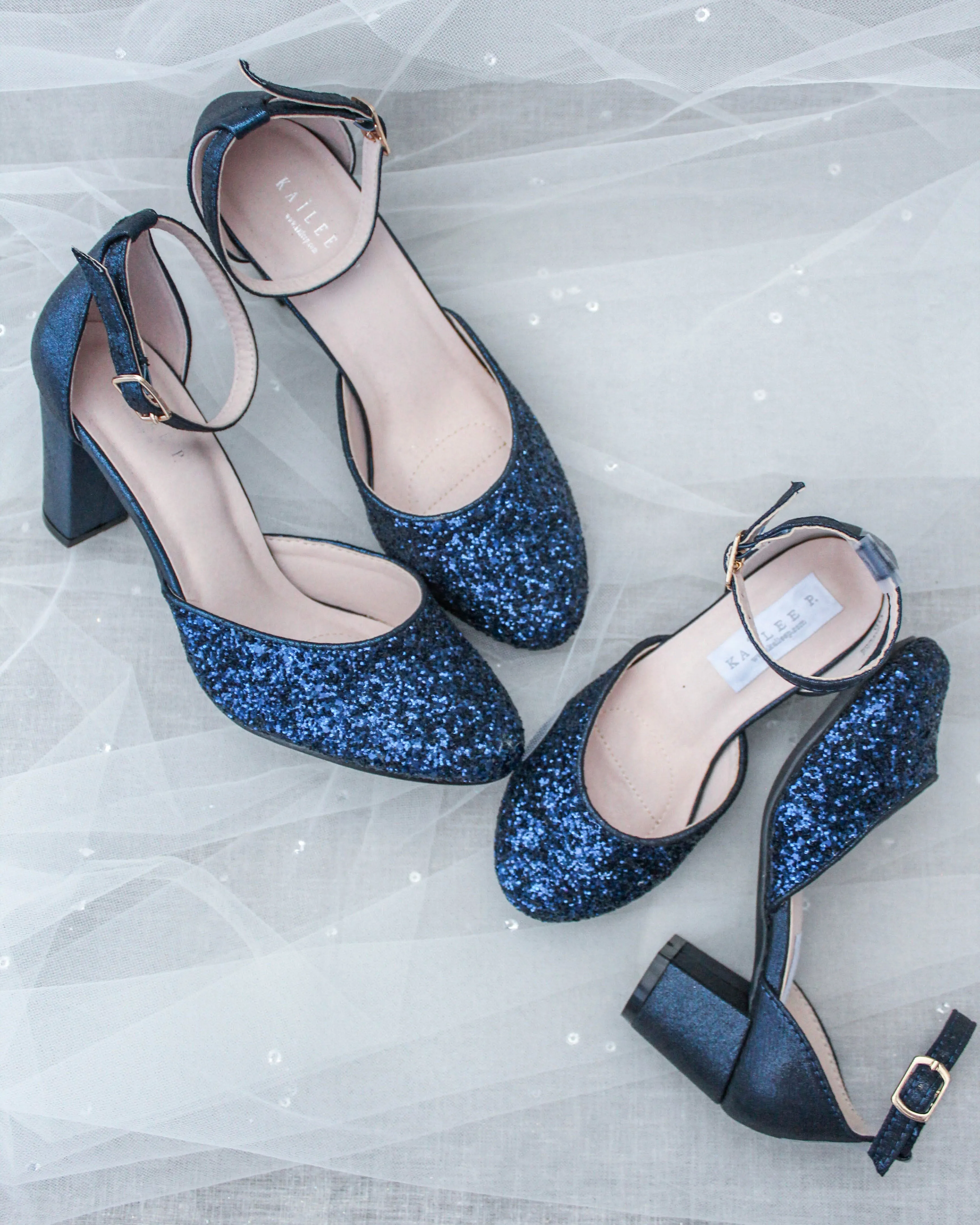 Rock Glitter Block Heel for Girls