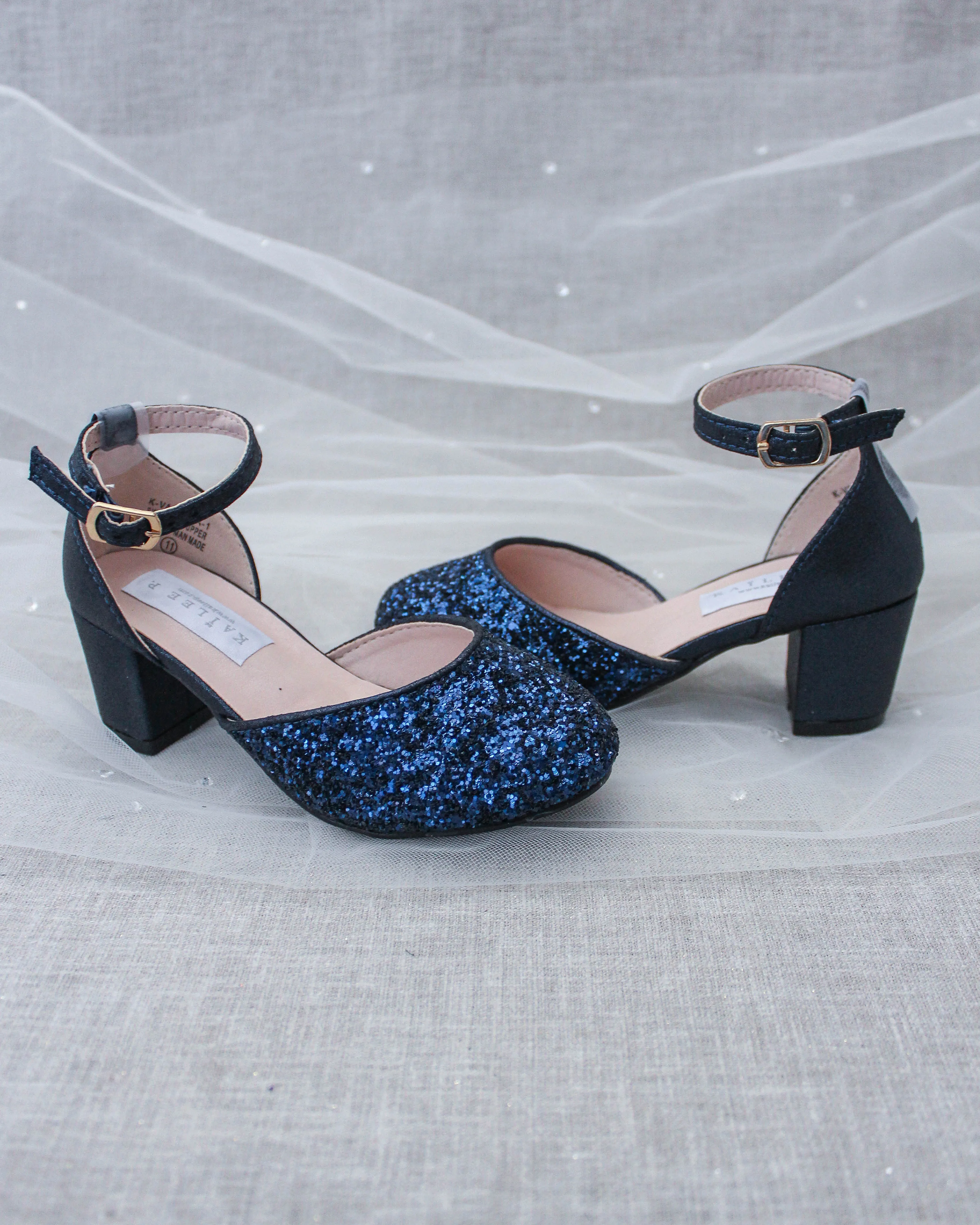 Rock Glitter Block Heel for Girls