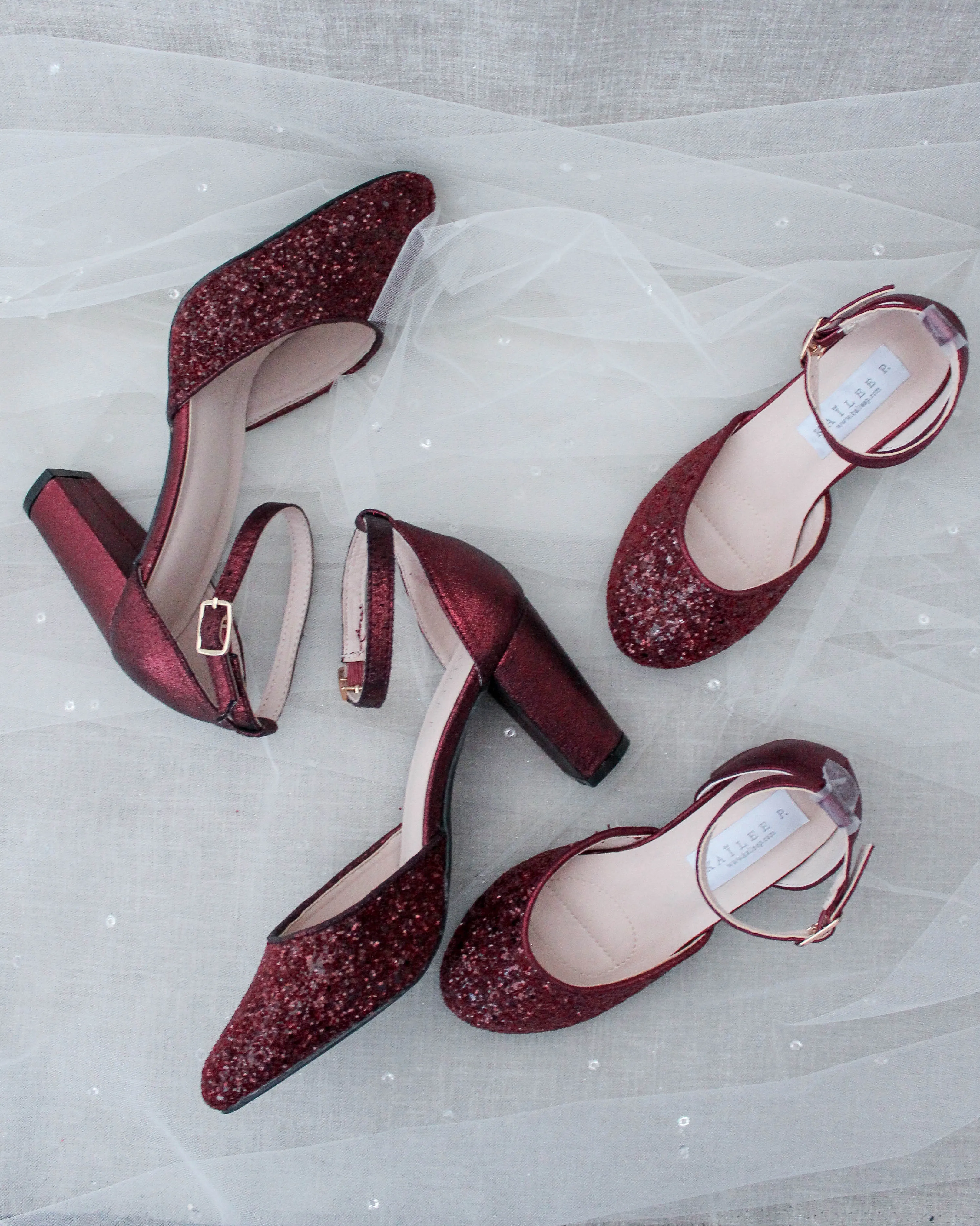 Rock Glitter Block Heel for Girls