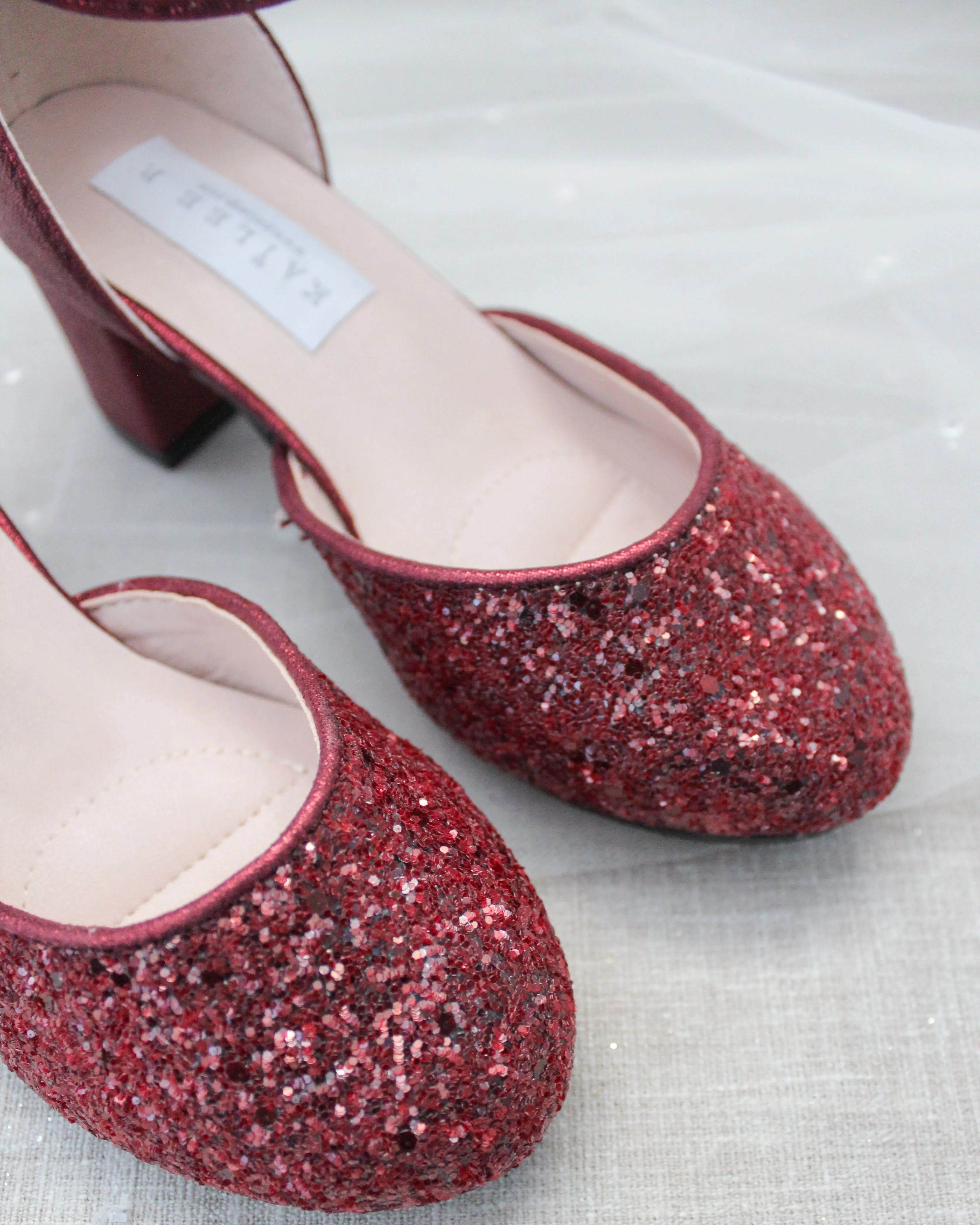 Rock Glitter Block Heel for Girls