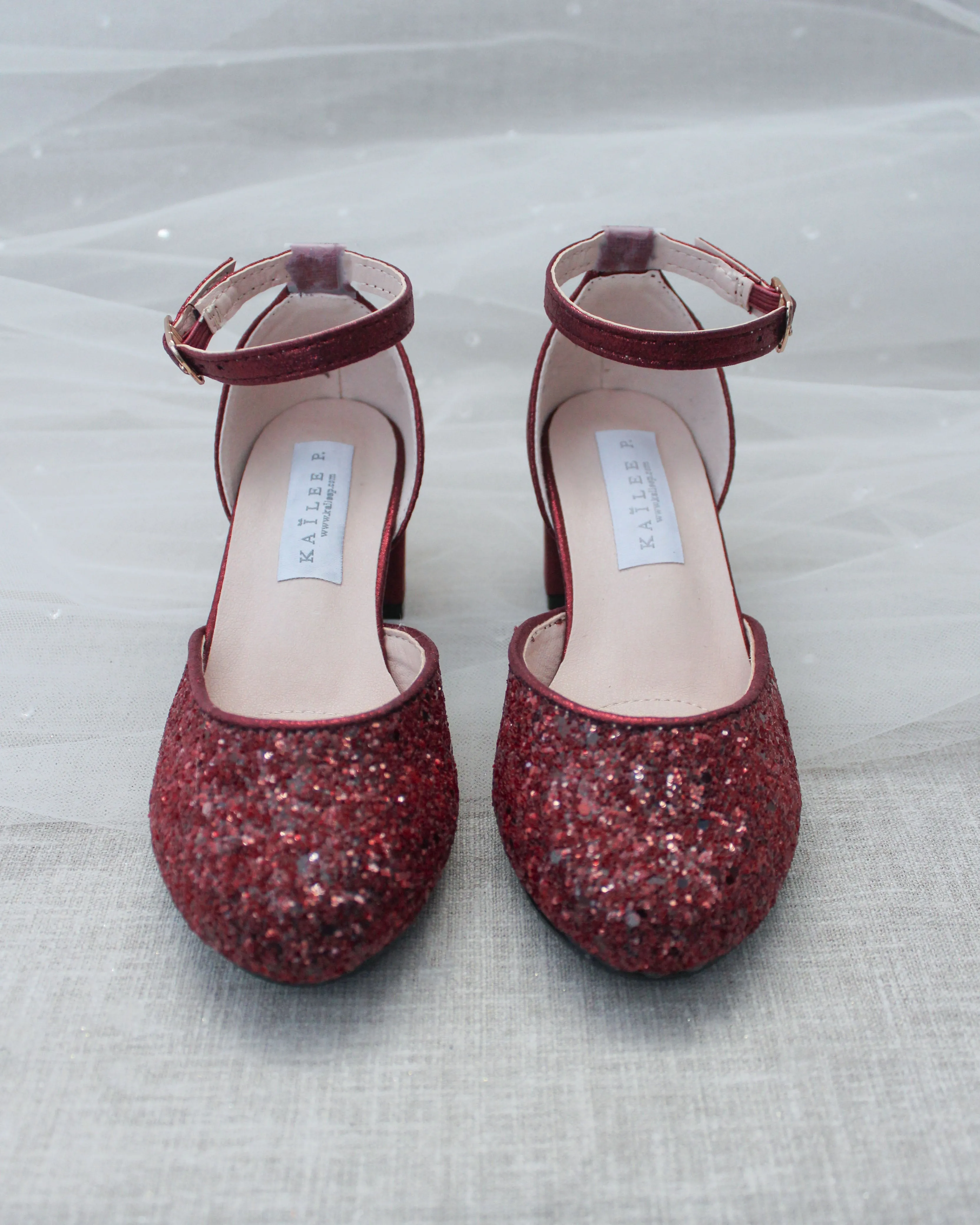 Rock Glitter Block Heel for Girls