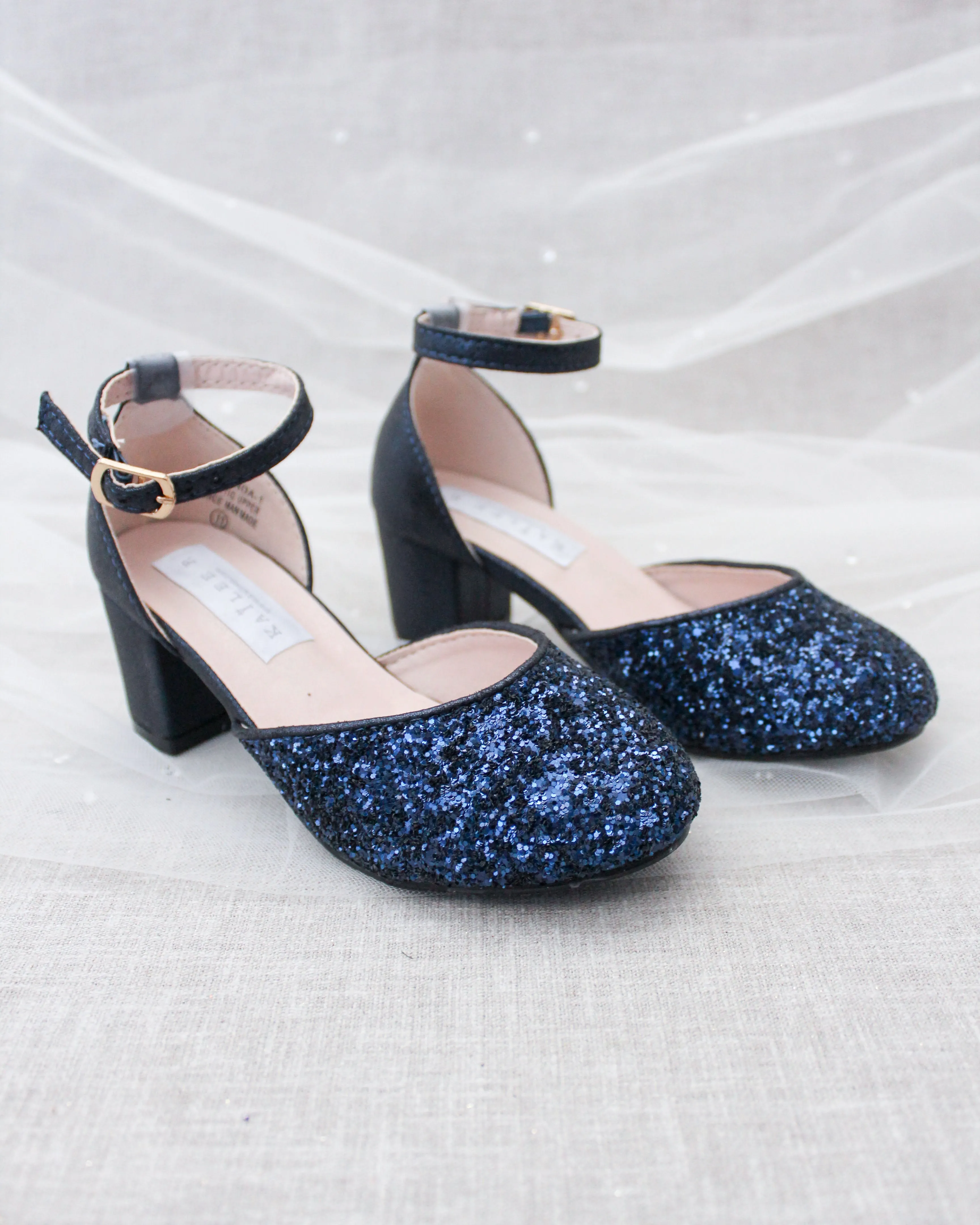 Rock Glitter Block Heel for Girls