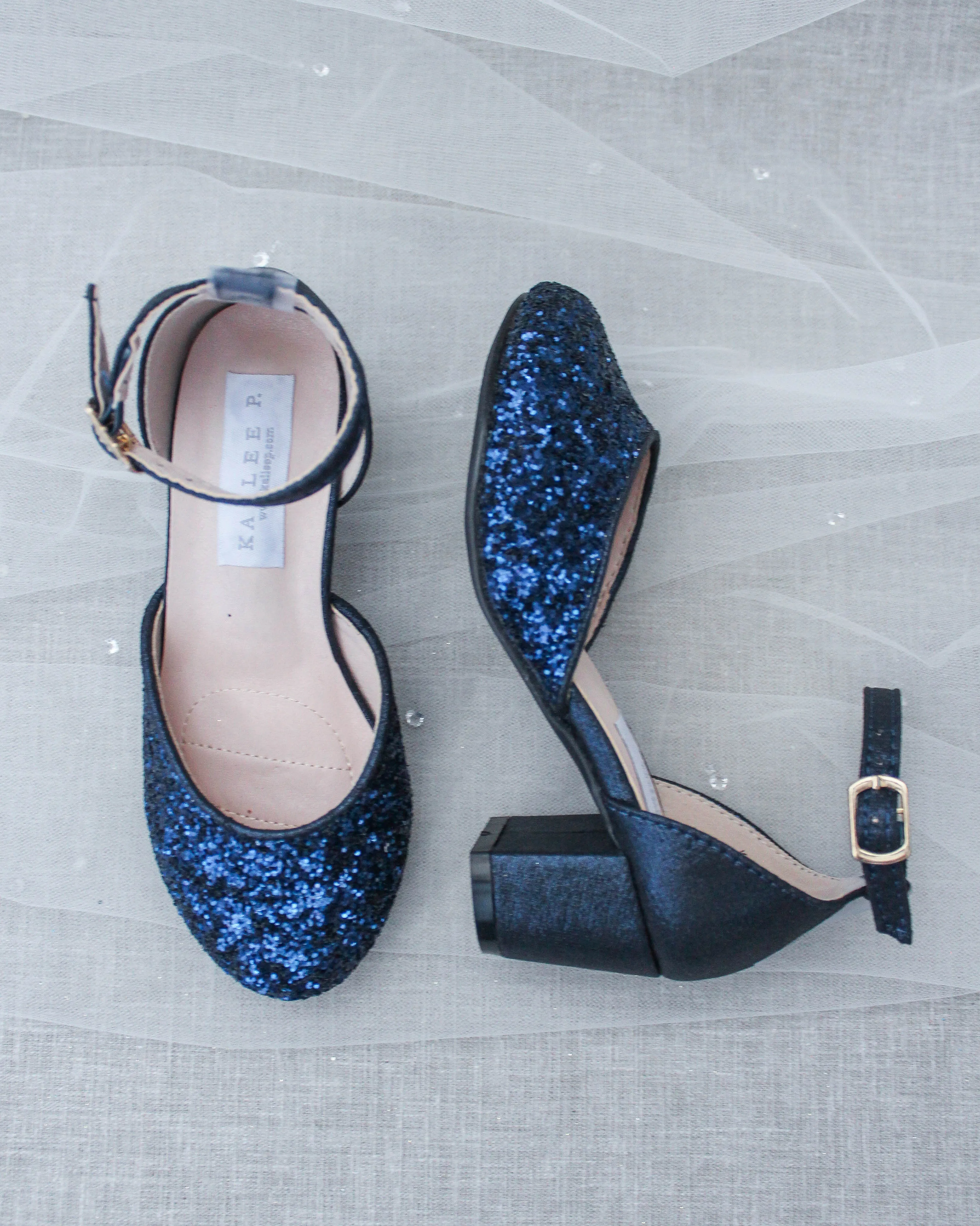 Rock Glitter Block Heel for Girls