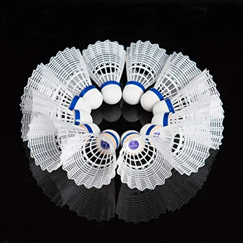 SATTARO 12 Pack Badminton Shuttlecocks High Speed Nylon Badminton Birdies Training for Indoor and Outdoor Sturdy