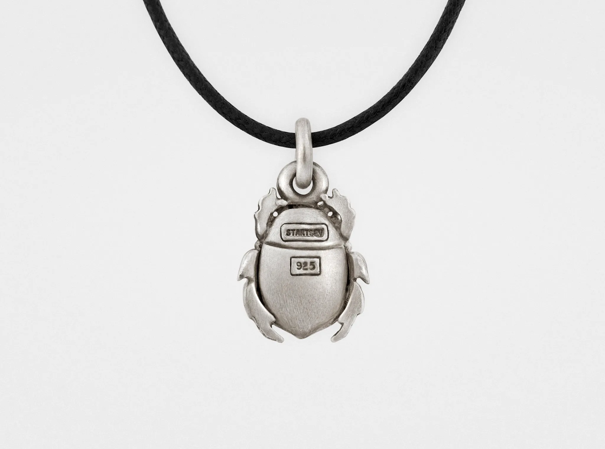 Scarab Beetle Pendant in Sterling Silver