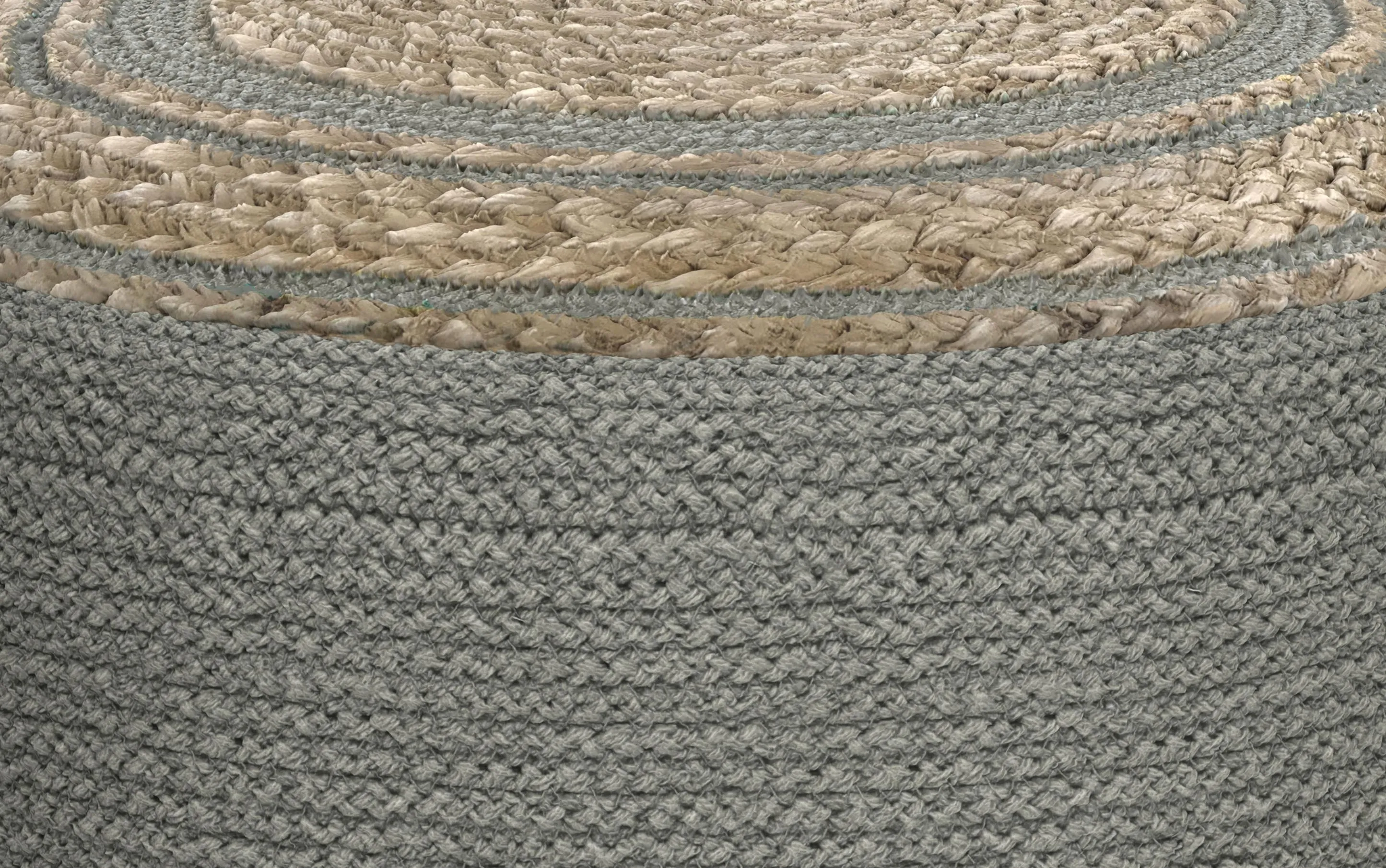 Serena Round Braided Pouf