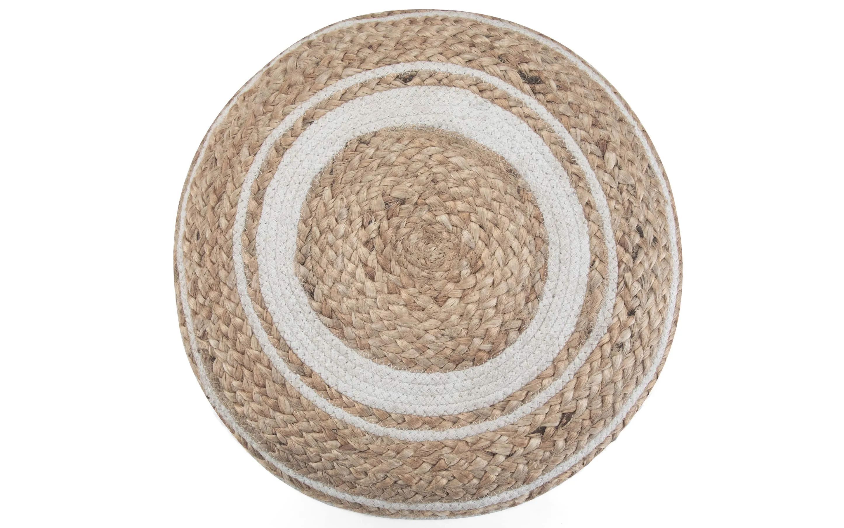 Serena Round Braided Pouf