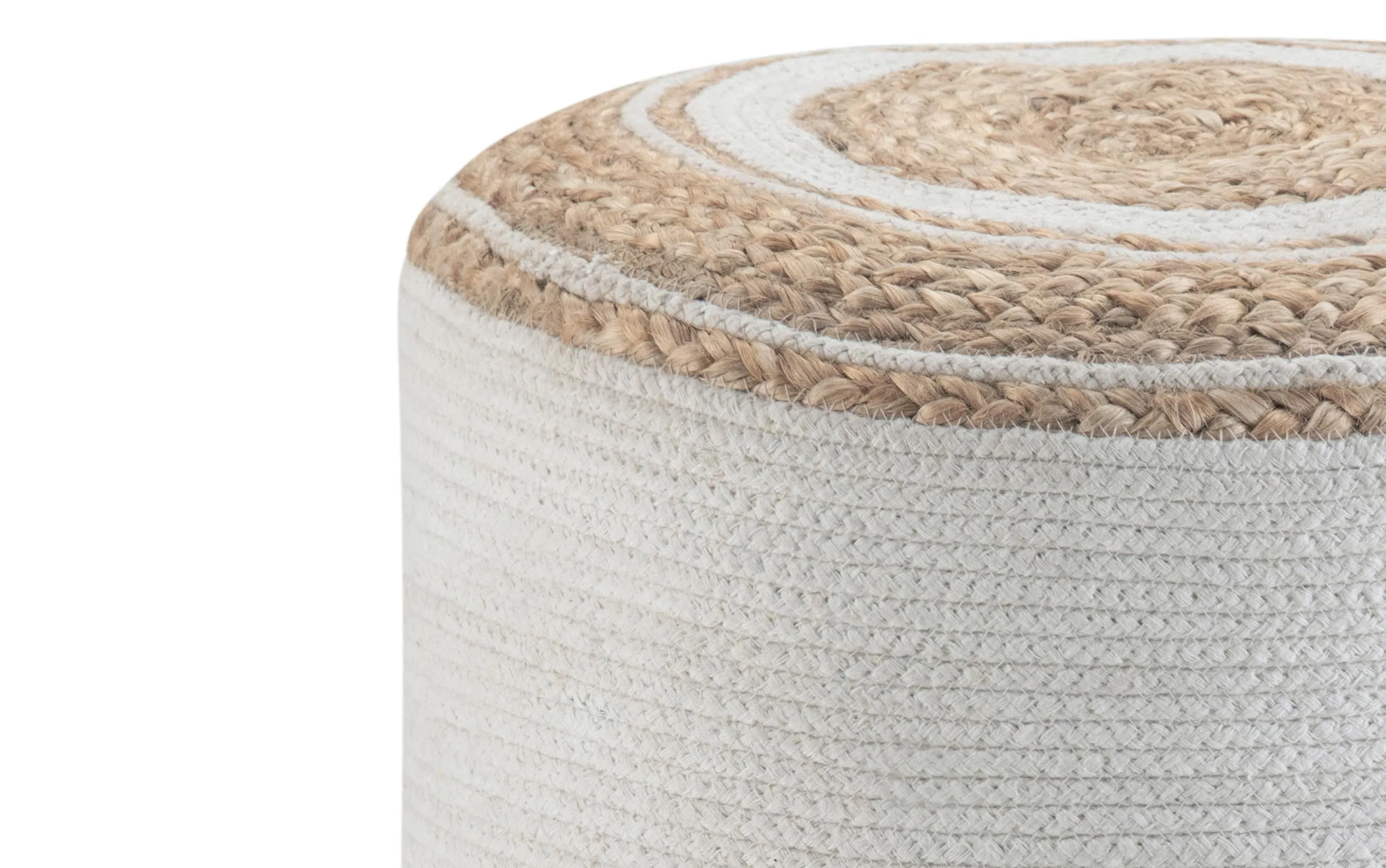 Serena Round Braided Pouf