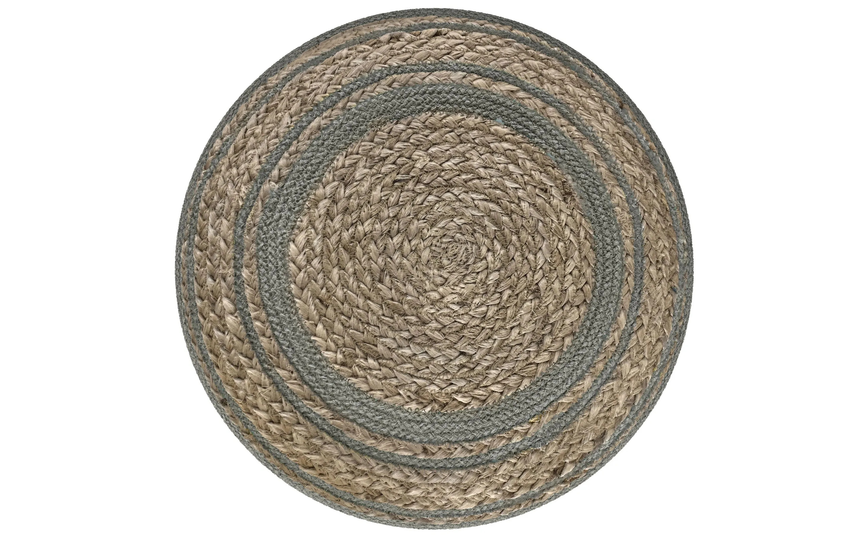 Serena Round Braided Pouf