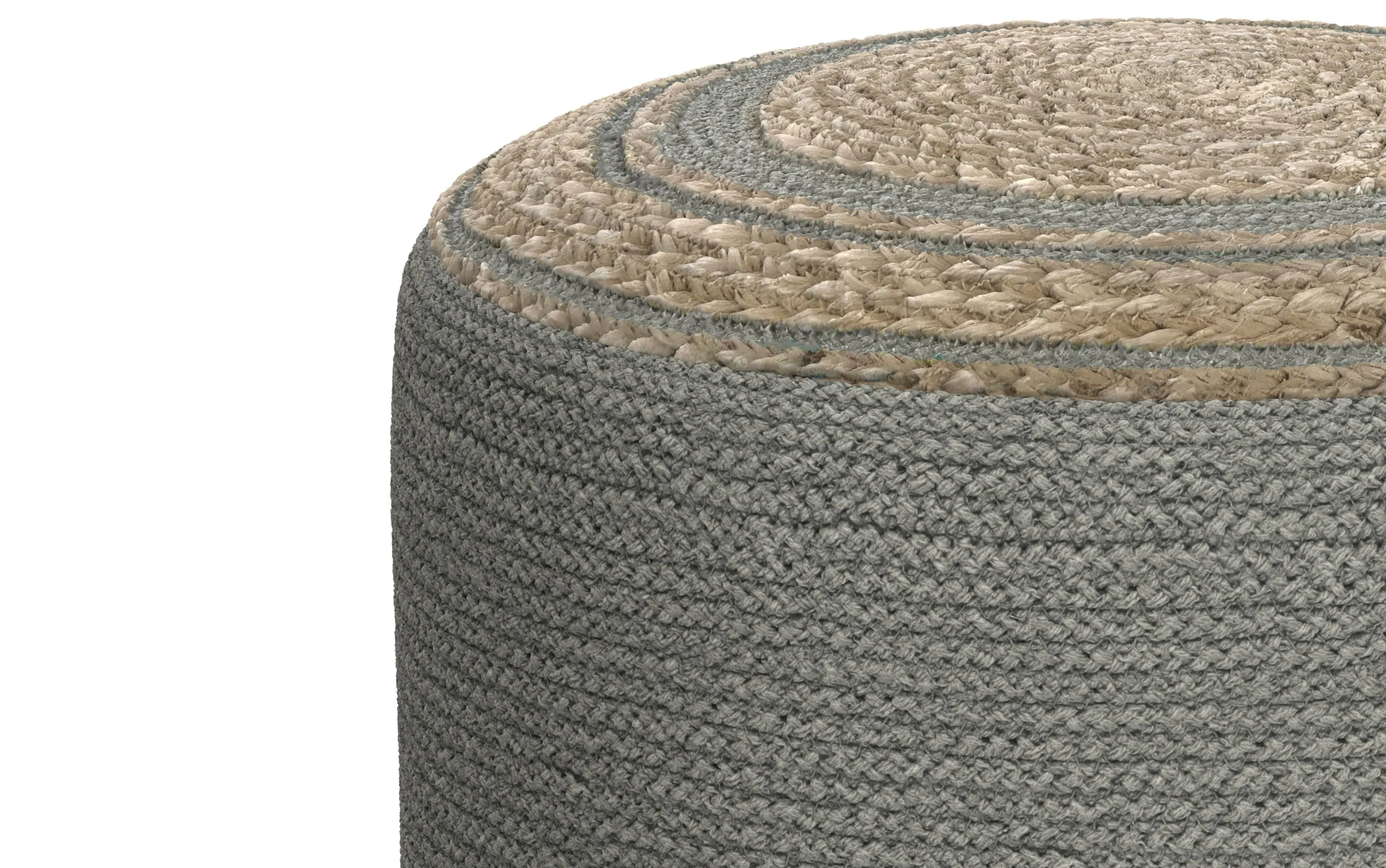 Serena Round Braided Pouf