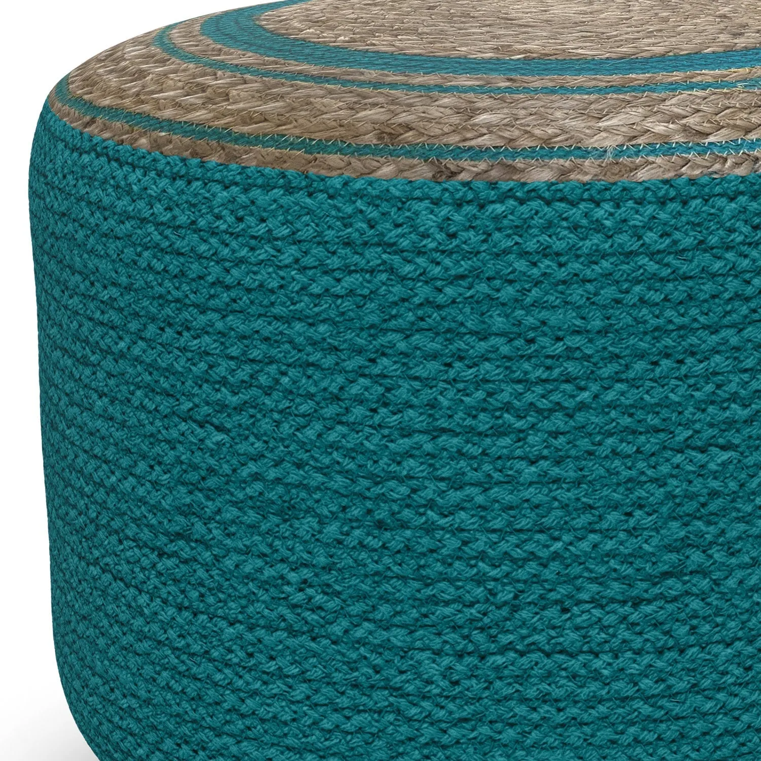 Serena Round Braided Pouf