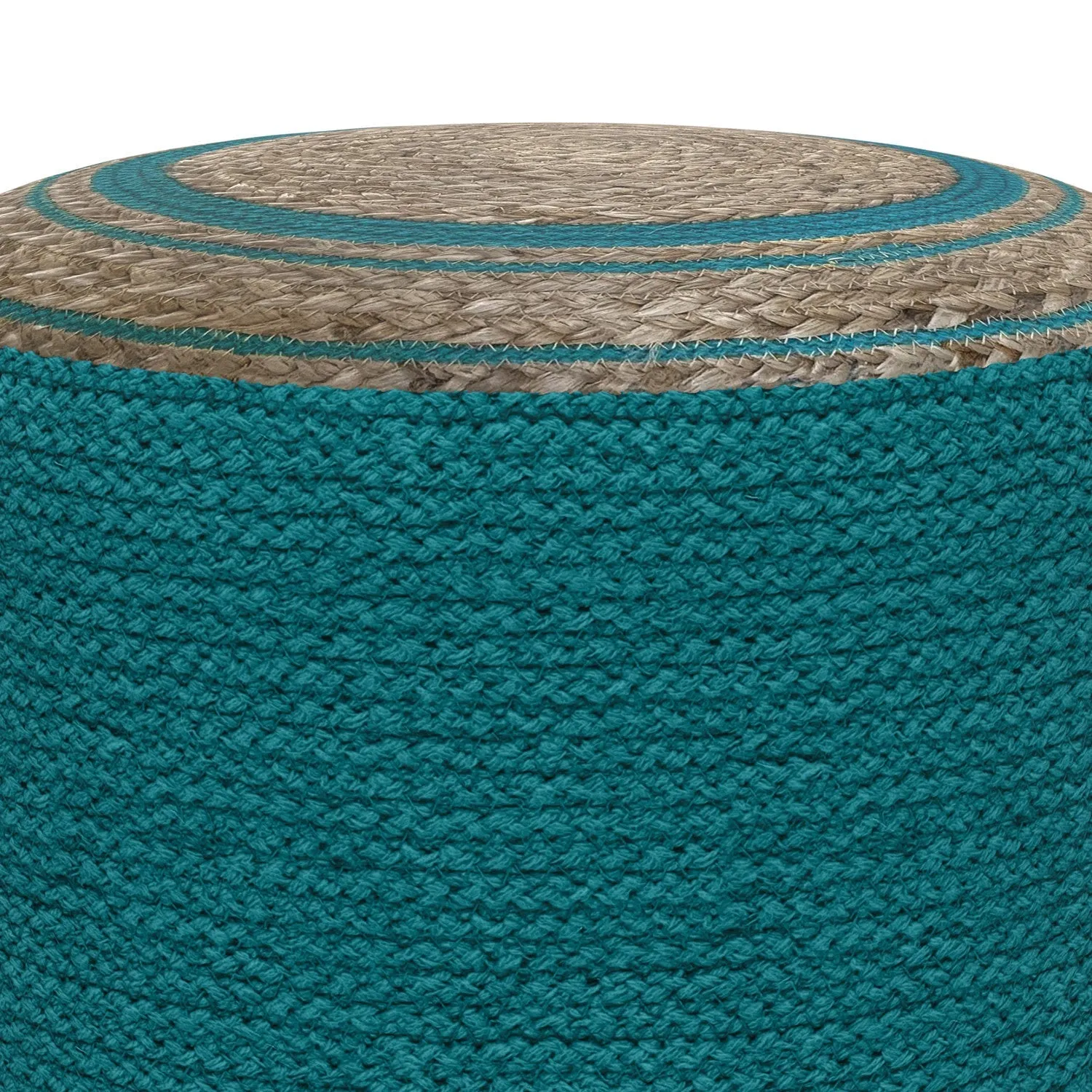 Serena Round Braided Pouf