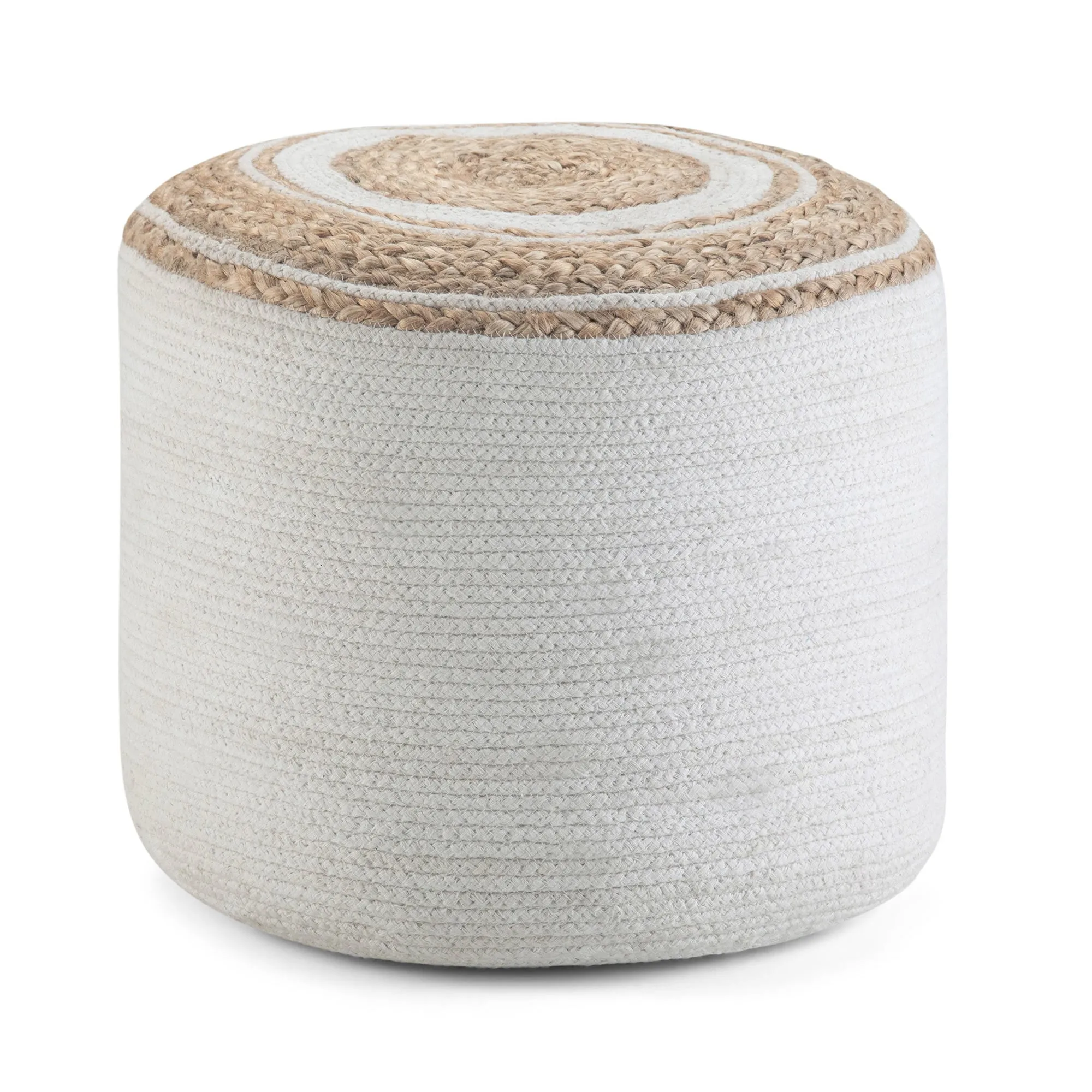 Serena Round Braided Pouf