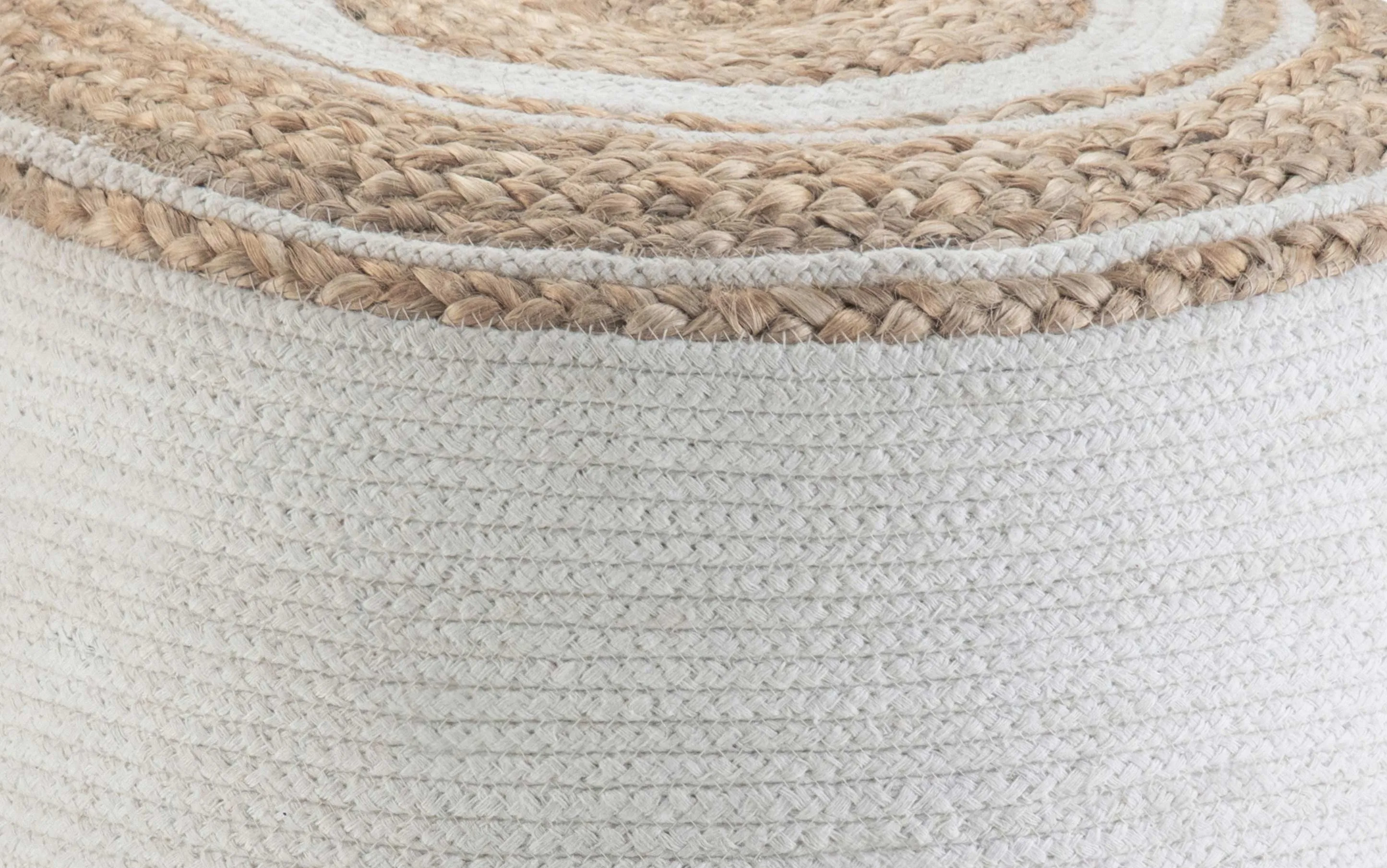 Serena Round Braided Pouf