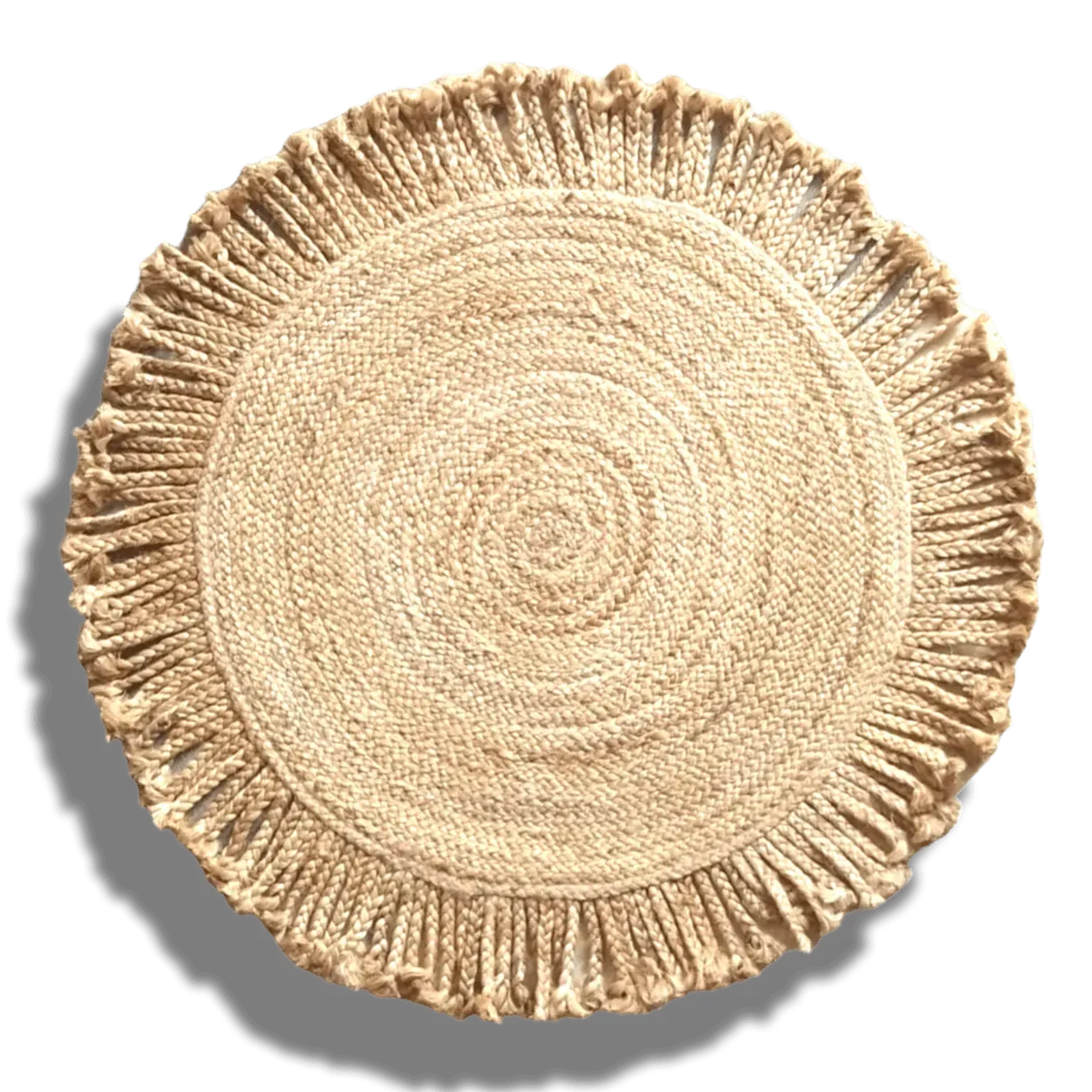 Shala Fringed Natural Jute Rug
