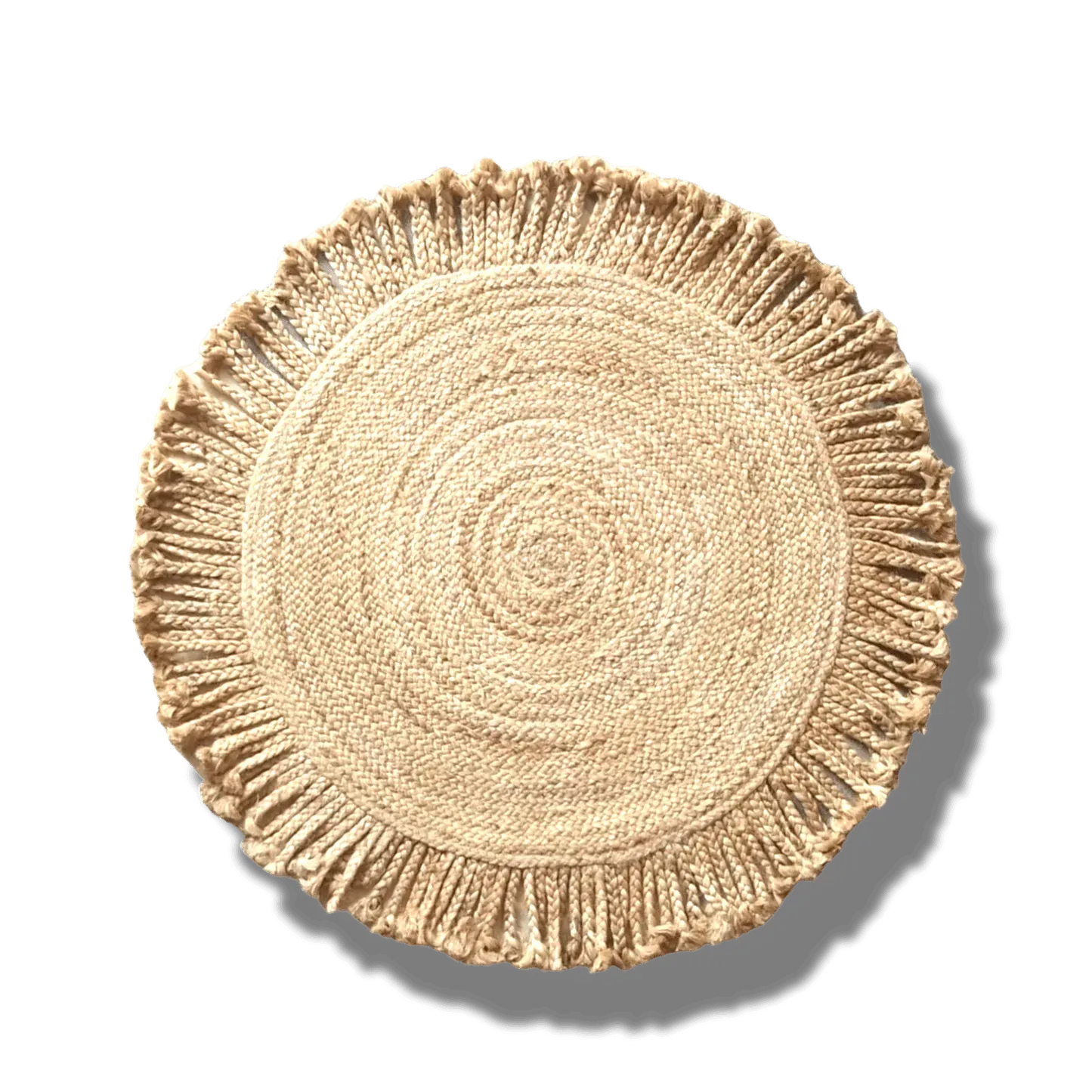 Shala Fringed Natural Jute Rug