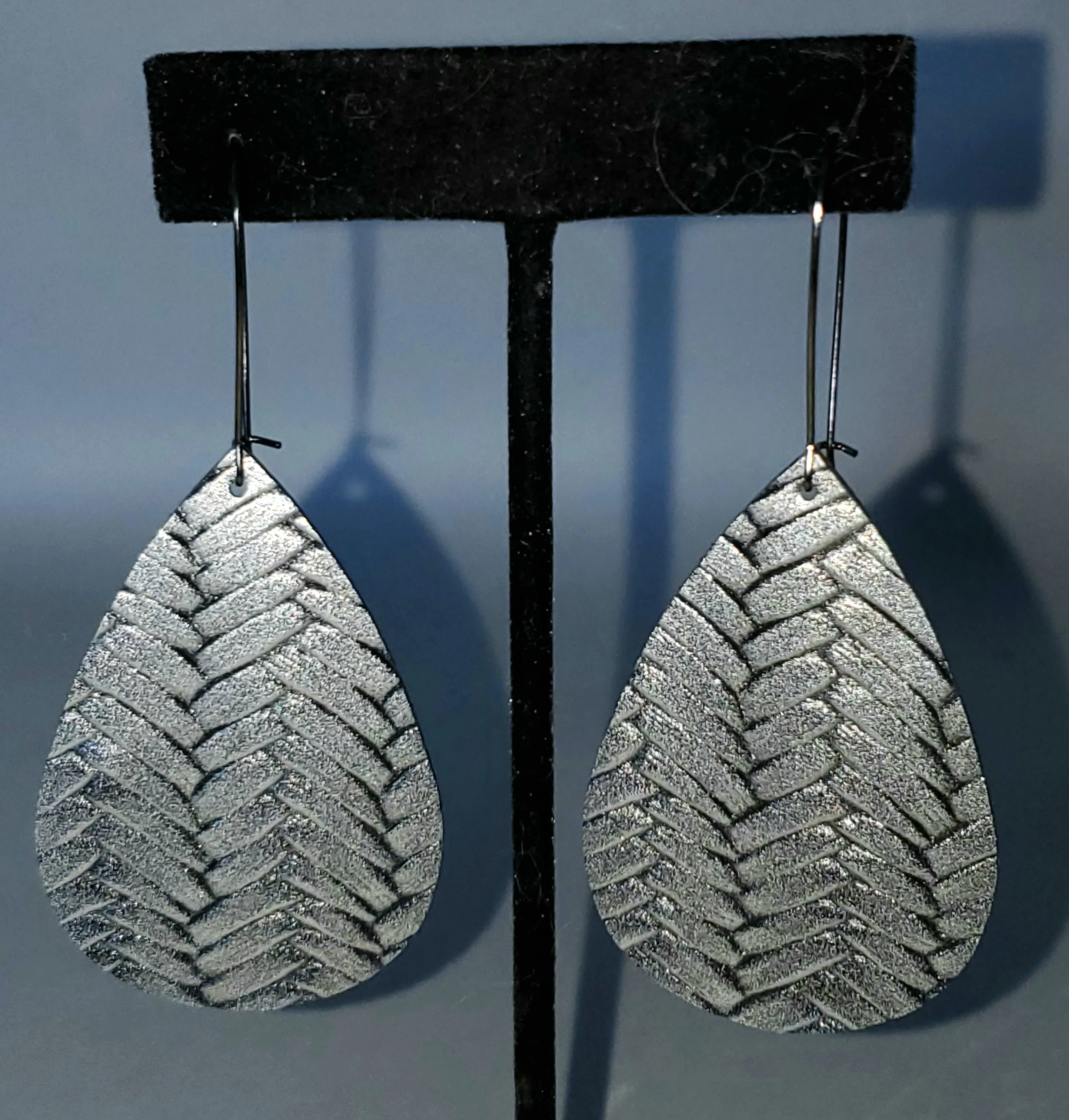 Silver Braided Drop Earrings