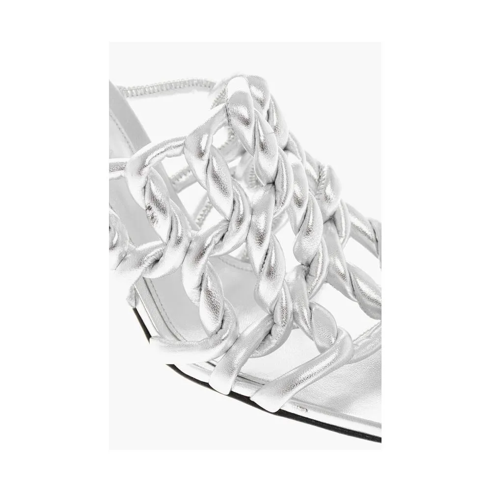 Silver Leather Sandal