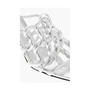 Silver Leather Sandal