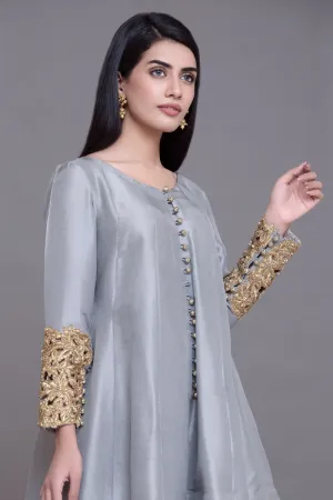 Simple Chiffon Suit for Party in Ice  Blue Color #Y2066