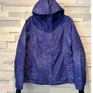 SIMS Women's Purple &amp; Teal Fine Zip-Up Snowboarding Blur Jacket Coat sz M