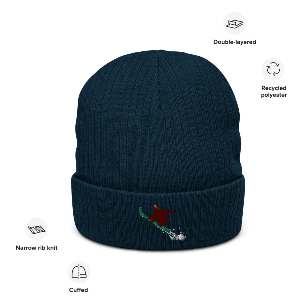 Snowboarding CA grizzly recycled cuffed beanie