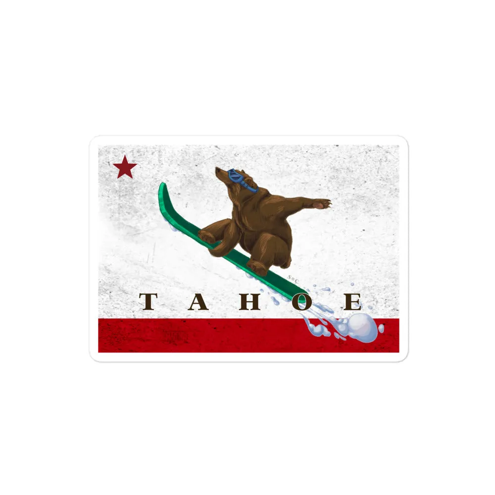 Snowboarding Grizzly Tahoe sticker