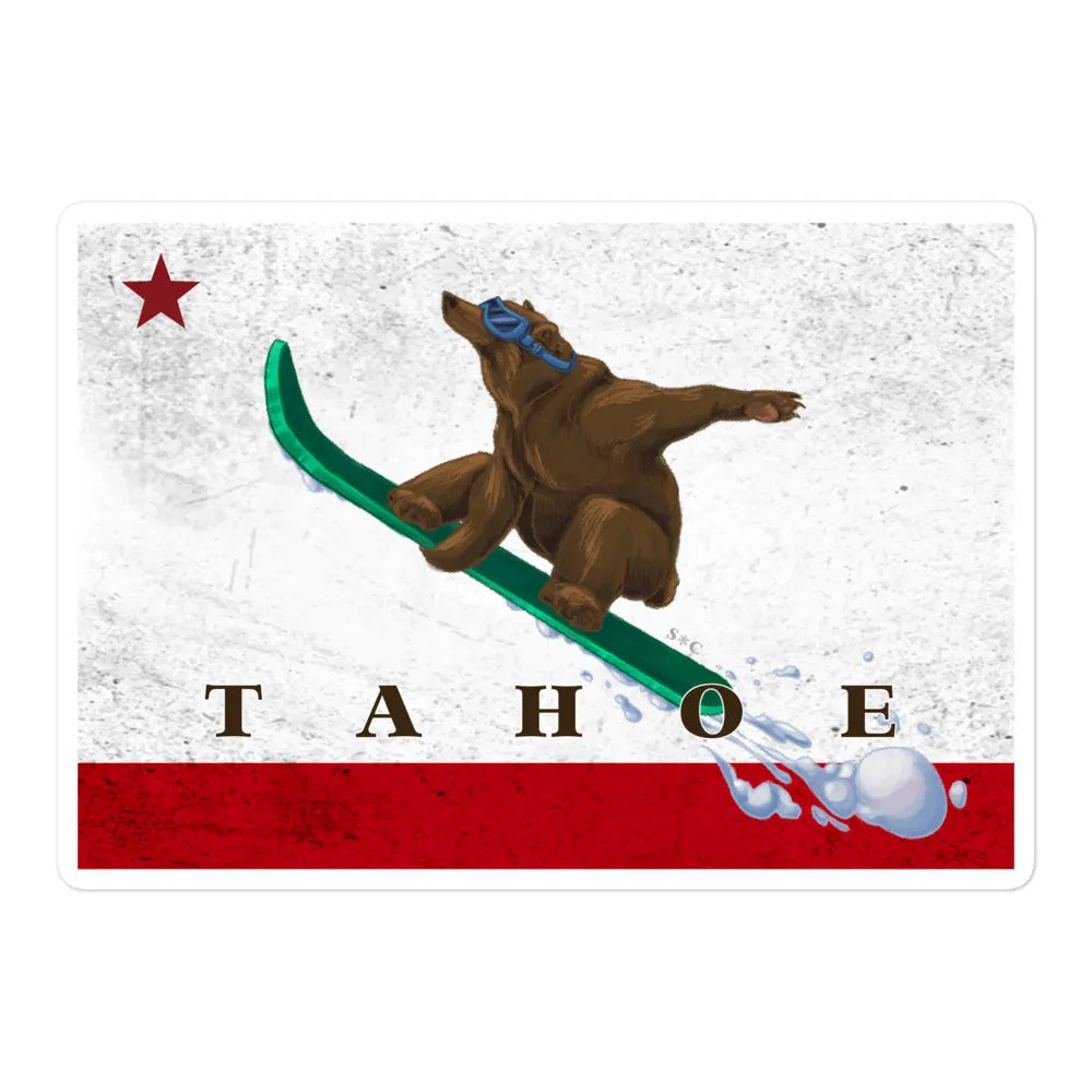 Snowboarding Grizzly Tahoe sticker