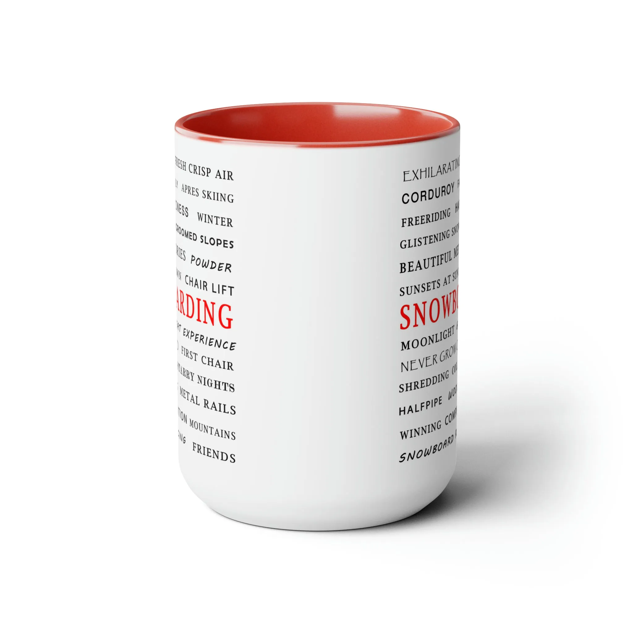 Snowboarding - Two-Tone Coffee Mug, 15oz