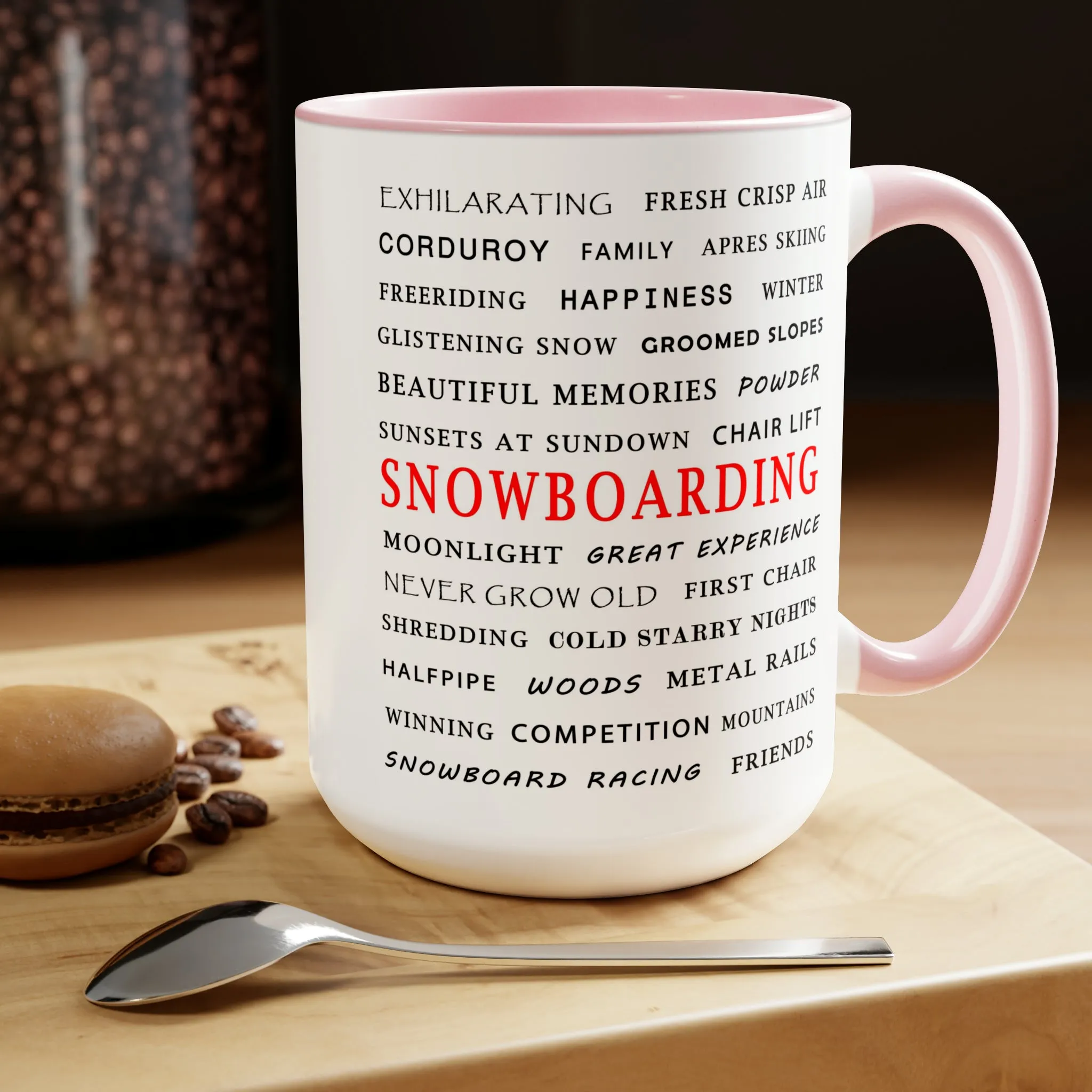 Snowboarding - Two-Tone Coffee Mug, 15oz