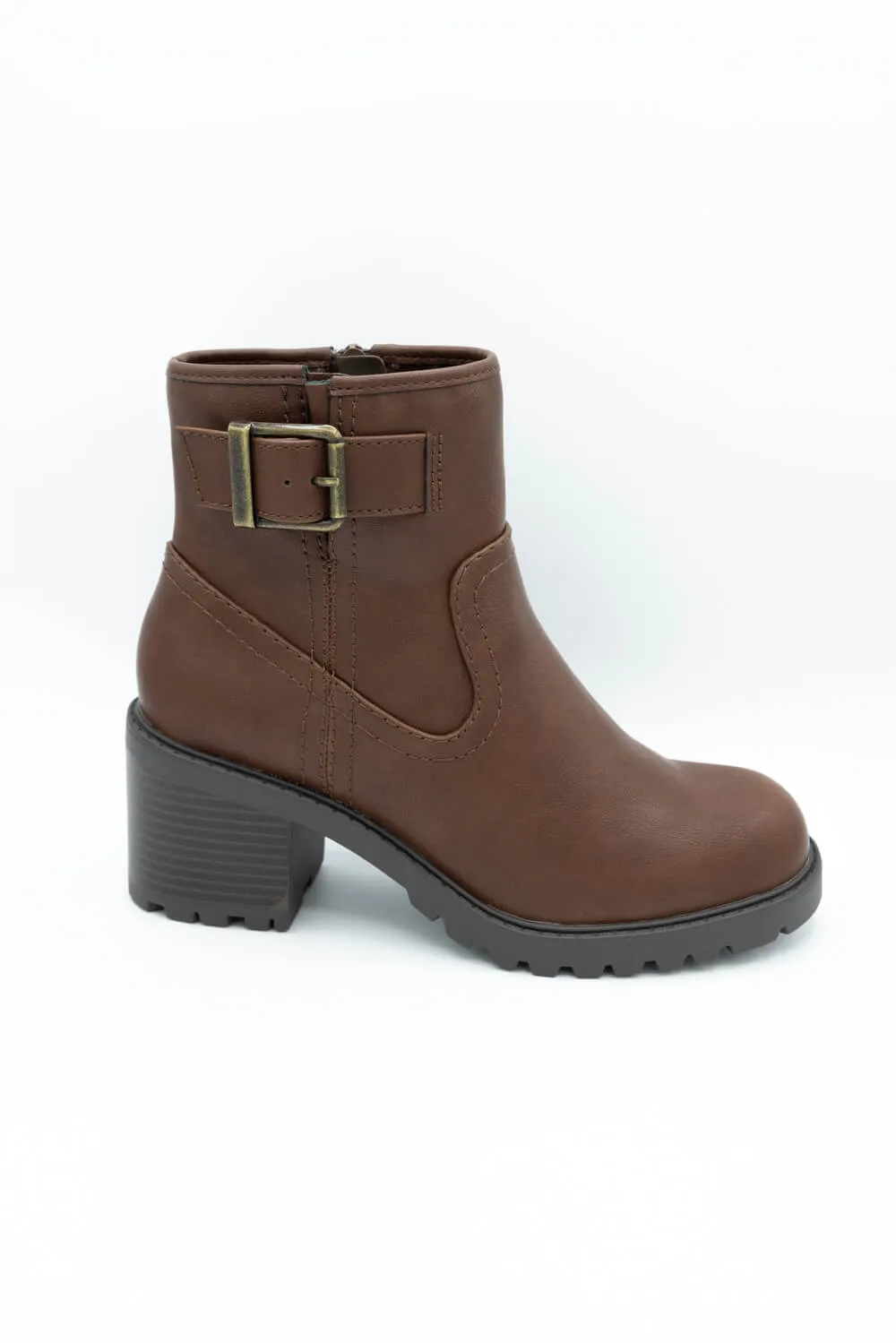 Soda Pillow Lug Booties for Women in Tan | PILLOW-S DK TAN