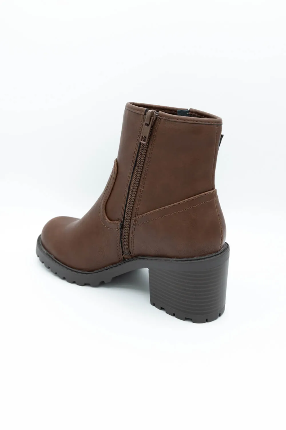 Soda Pillow Lug Booties for Women in Tan | PILLOW-S DK TAN