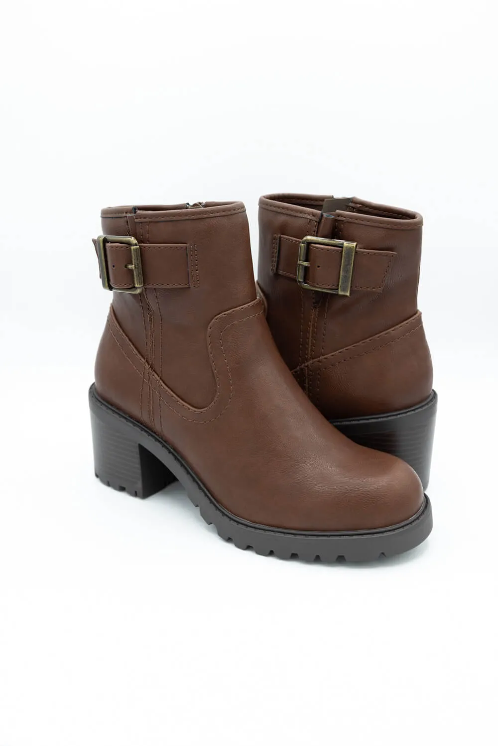 Soda Pillow Lug Booties for Women in Tan | PILLOW-S DK TAN