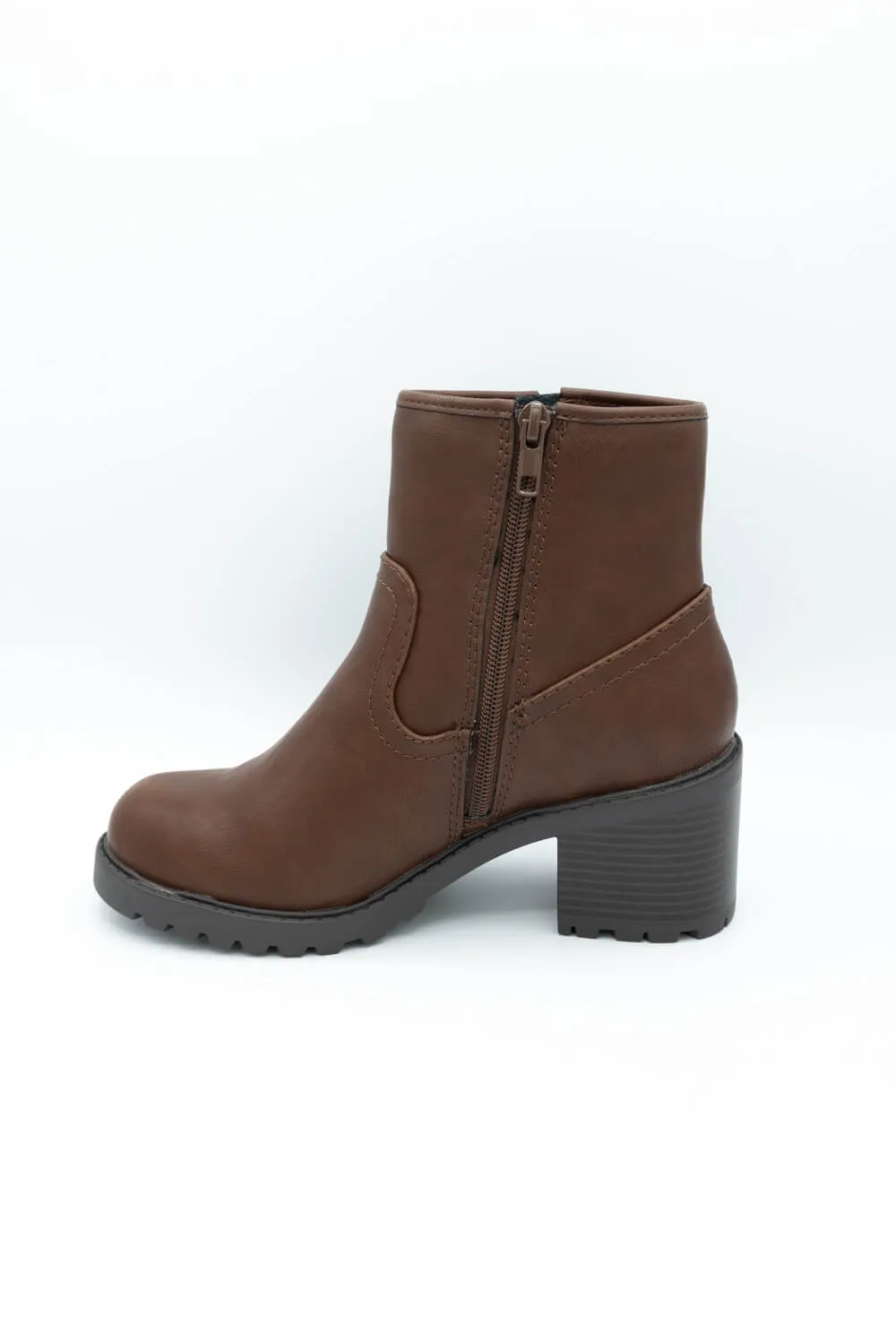 Soda Pillow Lug Booties for Women in Tan | PILLOW-S DK TAN