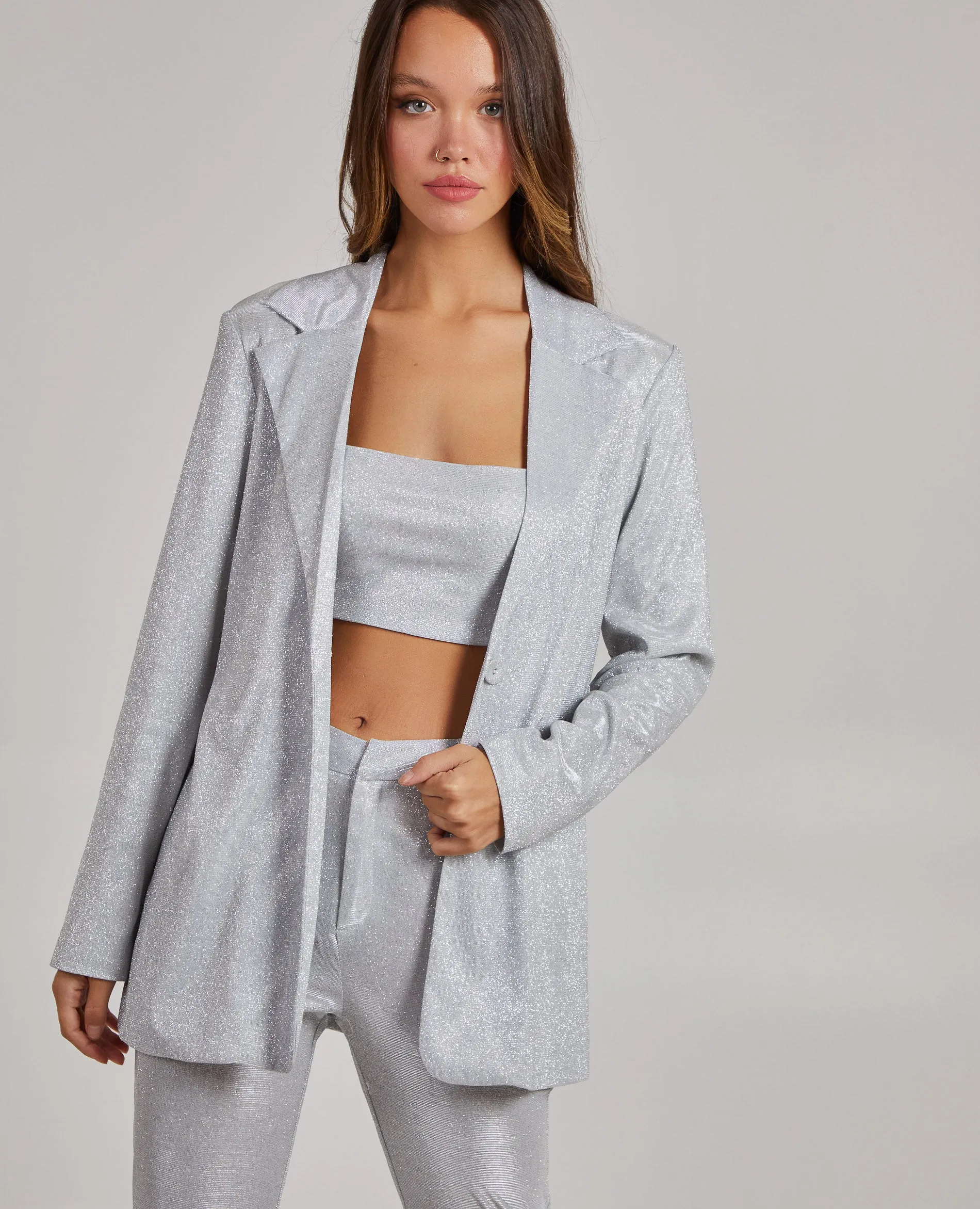 Sparkle Oversized Blazer