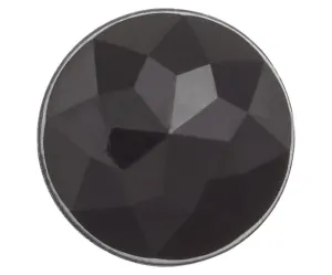 Sparkly Black Circle Jibbitz