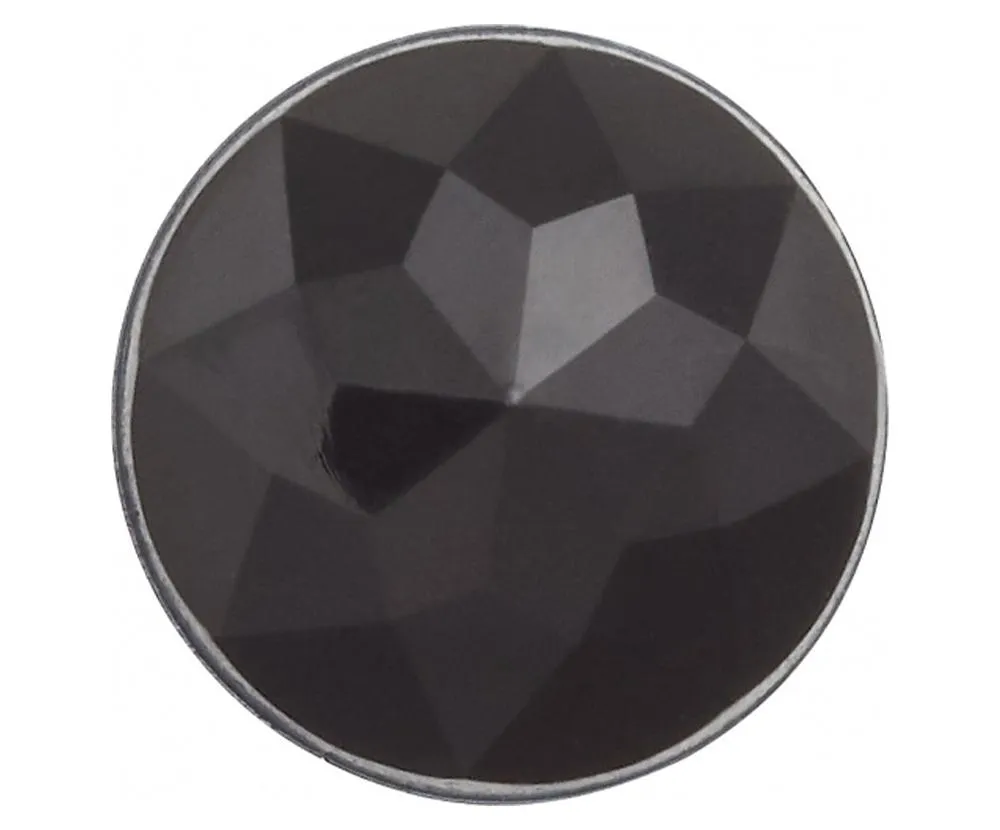 Sparkly Black Circle Jibbitz