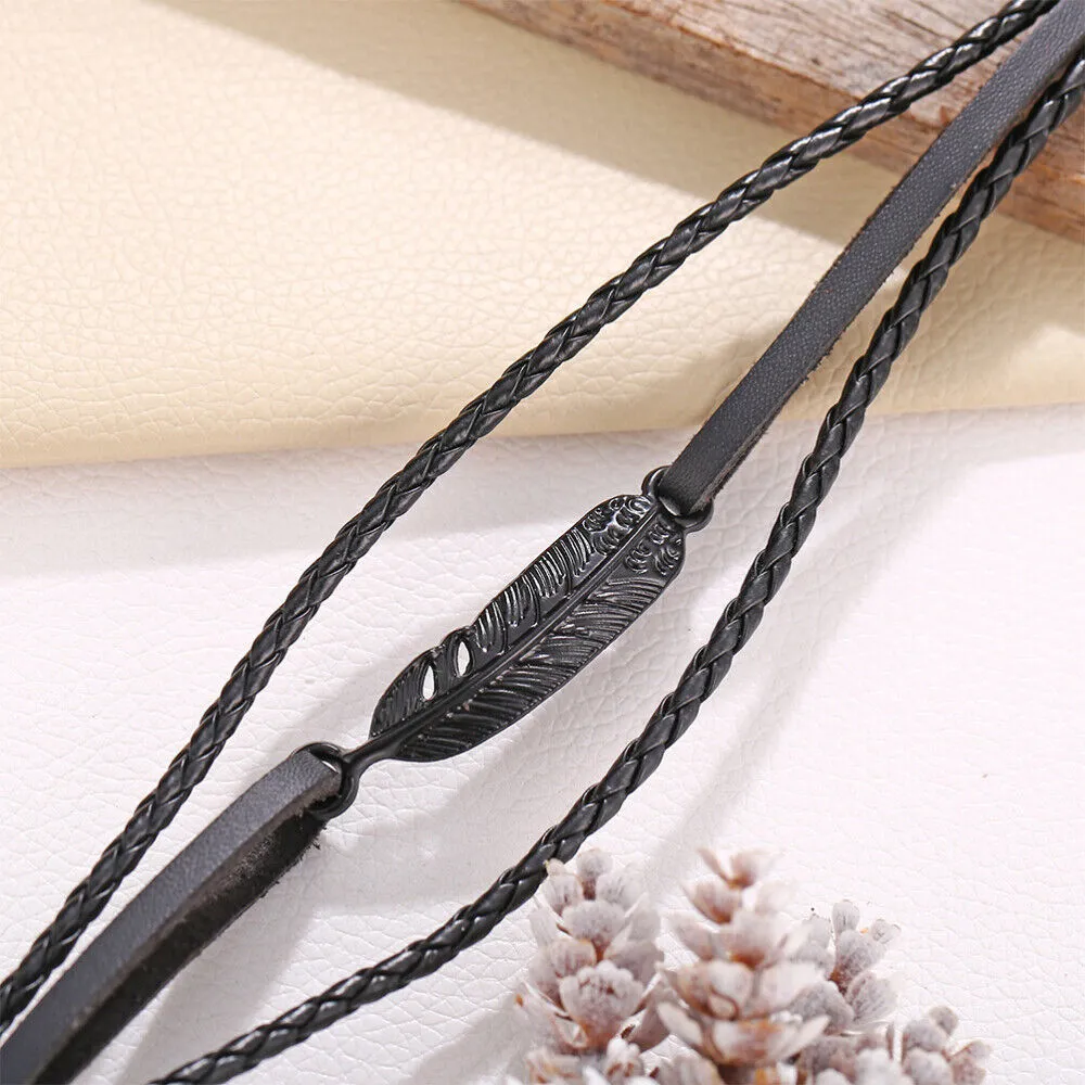 Stylish Unisex Braided Faux Leather Wristband Bracelet - Suitable for Men and Women