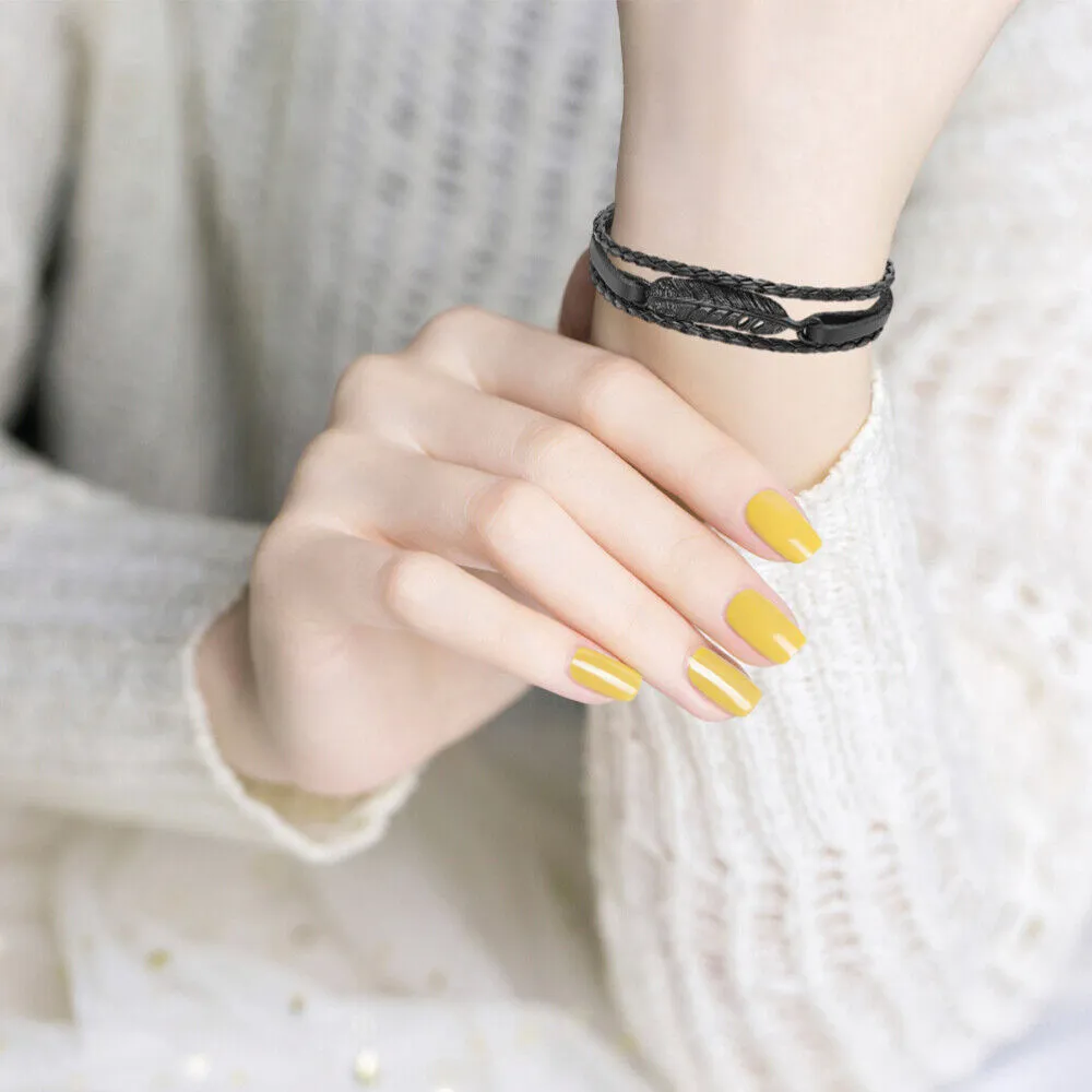 Stylish Unisex Braided Faux Leather Wristband Bracelet - Suitable for Men and Women