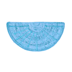 Sun Ray Semi Circle Jute Rug - Blue
