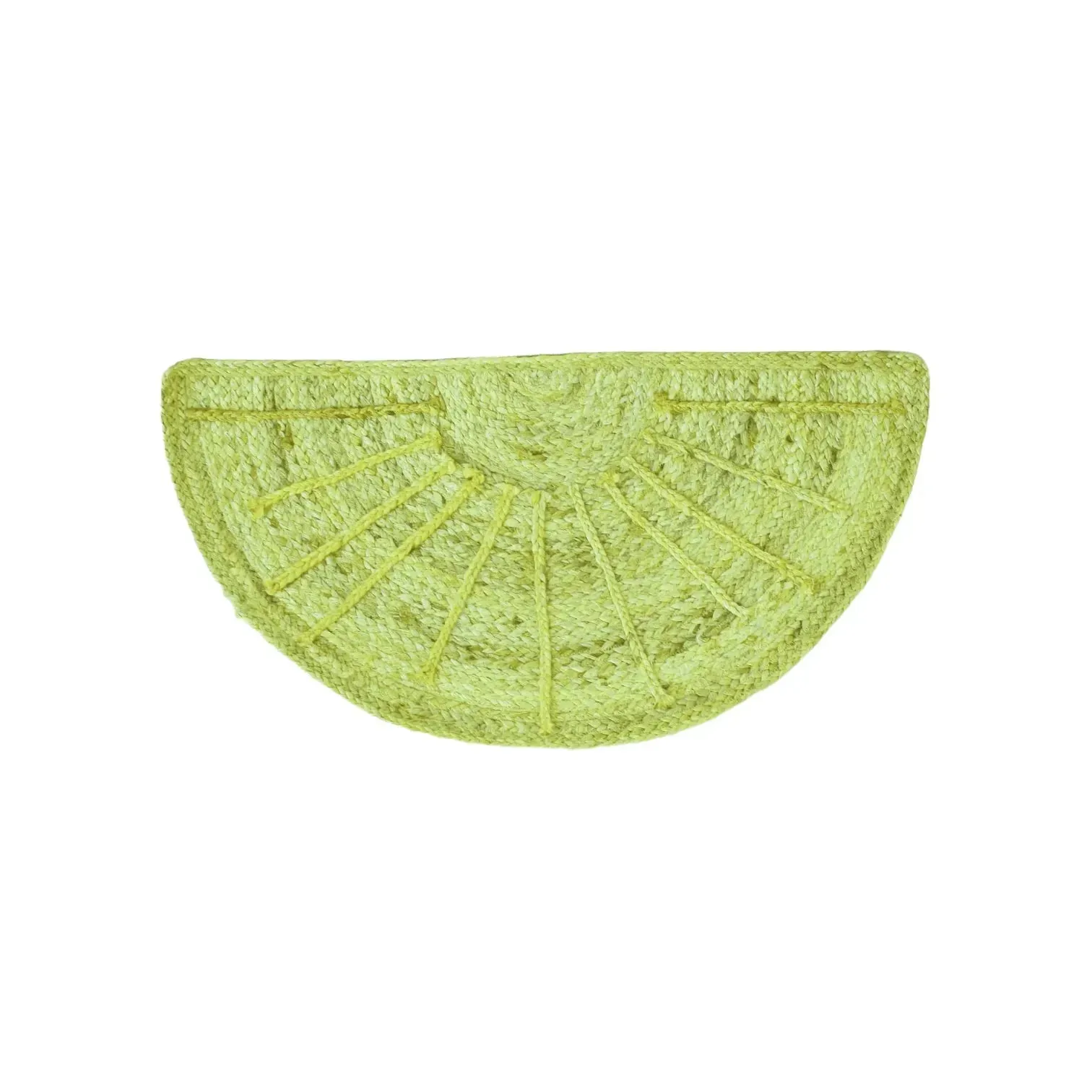 Sun Ray Semi Circle Jute Rug - Green