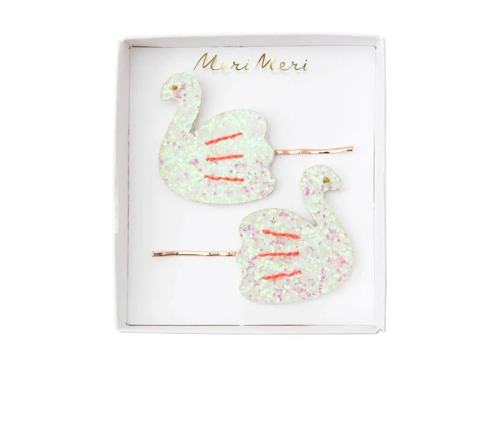 Swan Hair Slides
