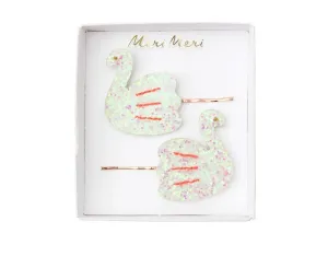 Swan Hair Slides