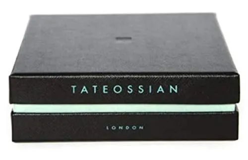 Tateossian Men's Carbon Pop Black Leather and Carbon Fiber Bracelet