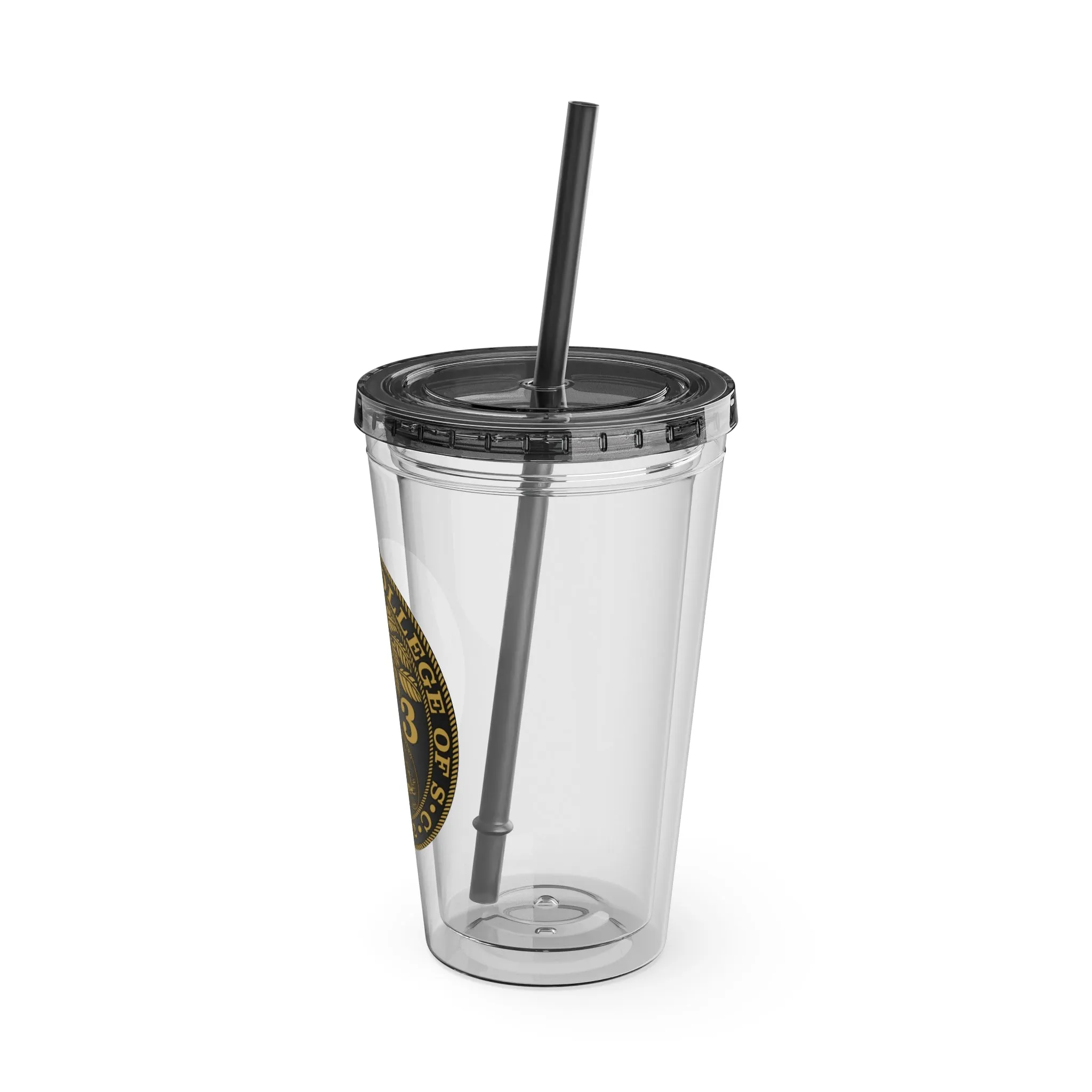 The Citadel, Ring Bezel, (Customized with your year), Sunsplash Tumbler with Straw, 16oz