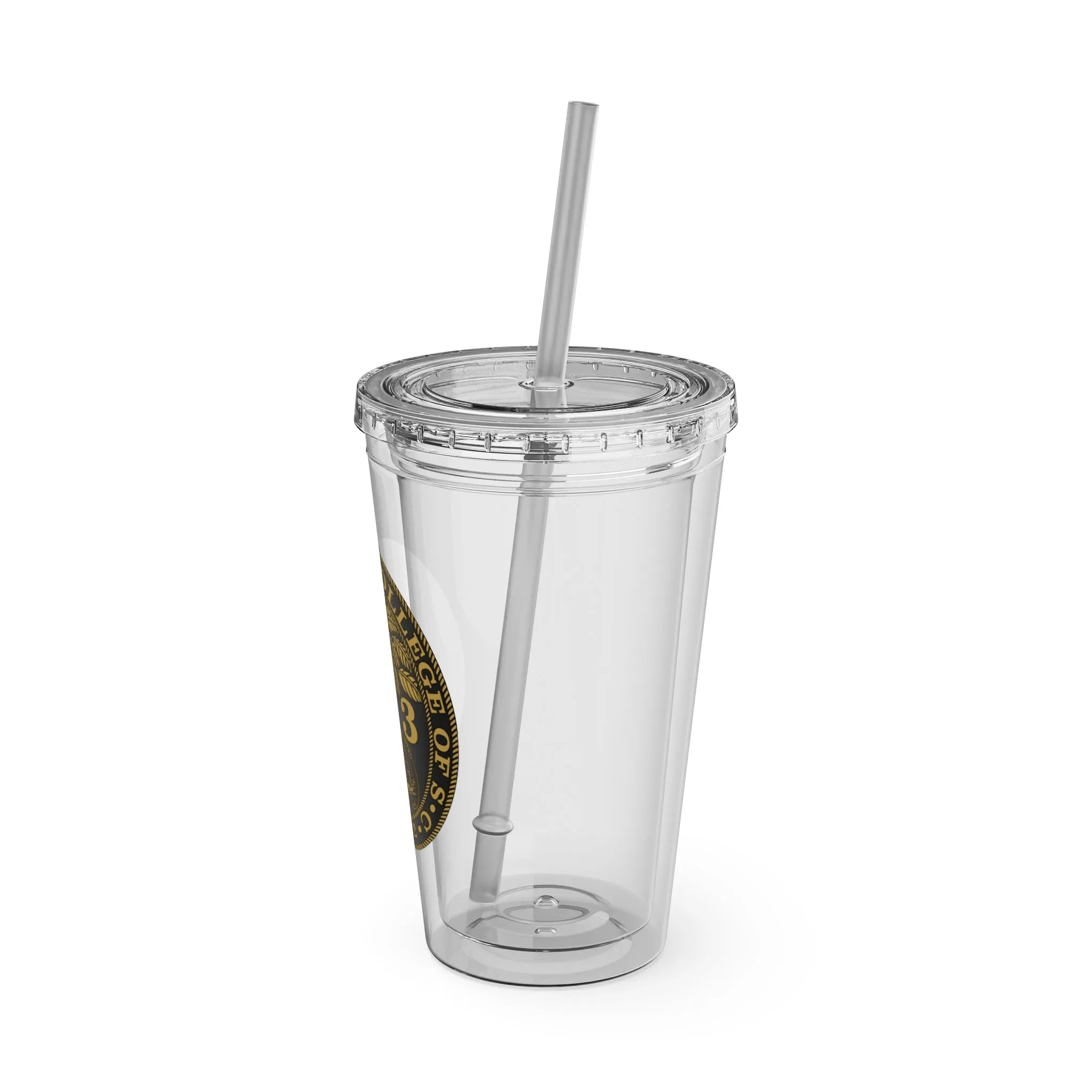 The Citadel, Ring Bezel, (Customized with your year), Sunsplash Tumbler with Straw, 16oz